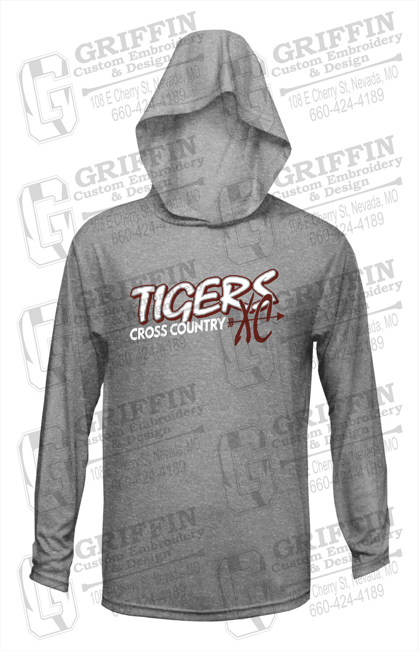 Dry-Fit T-Shirt Hoodie - Cross Country - Nevada Tigers 23-S