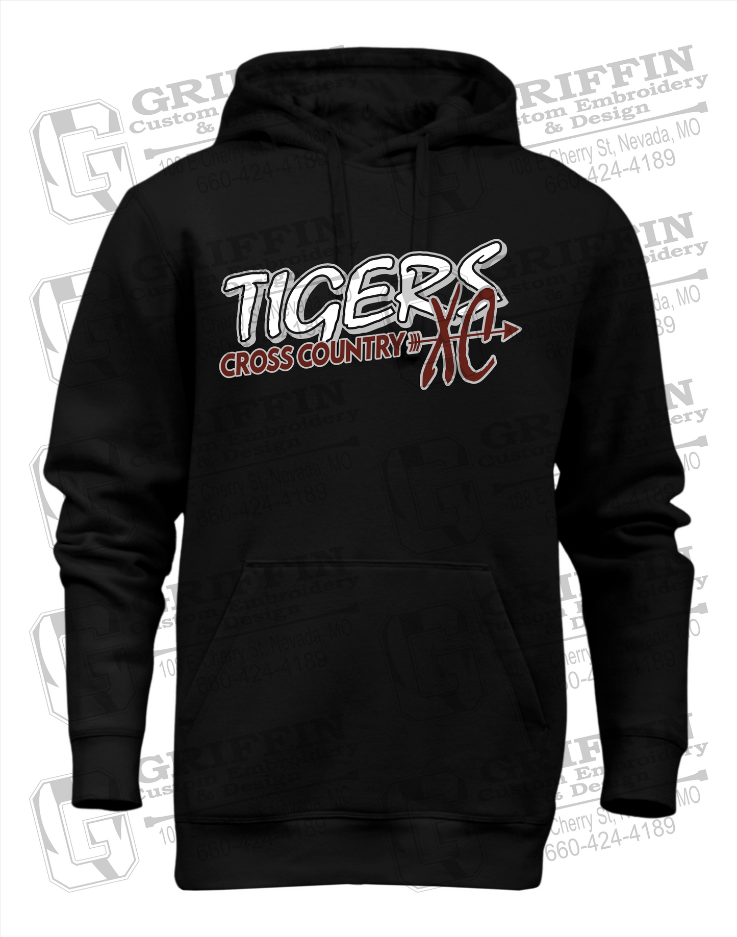 Heavyweight Fleece Hoodie - Cross Country - Nevada Tigers 23-S