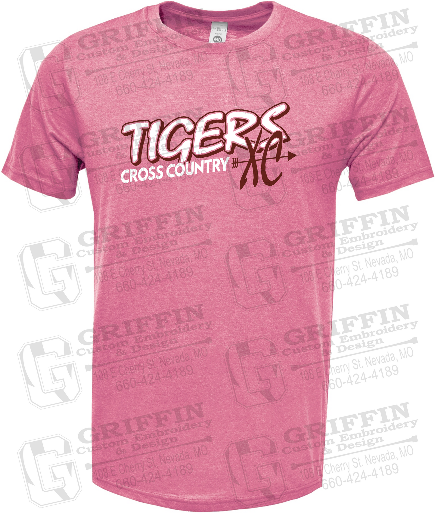 Soft-Tek Short Sleeve T-Shirt - Cross Country - Nevada Tigers 23-S