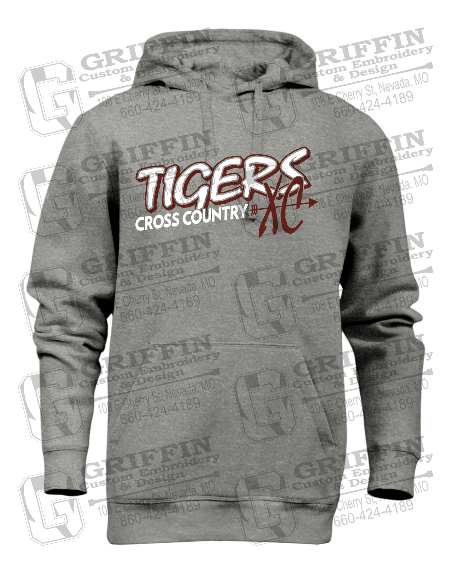 Heavyweight Fleece Hoodie - Cross Country - Nevada Tigers 23-S
