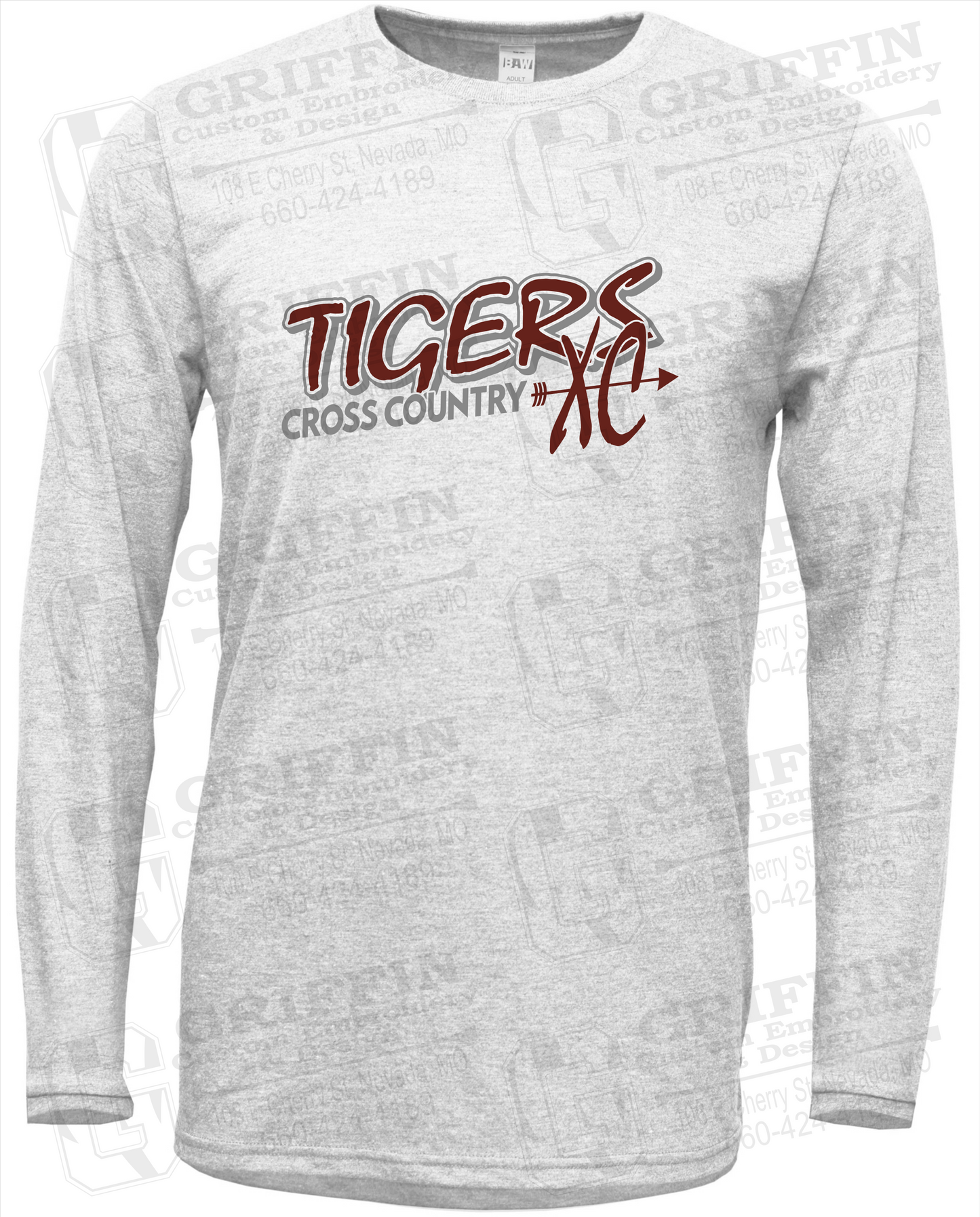 Soft-Tek Long Sleeve T-Shirt - Cross Country - Nevada Tigers 23-S