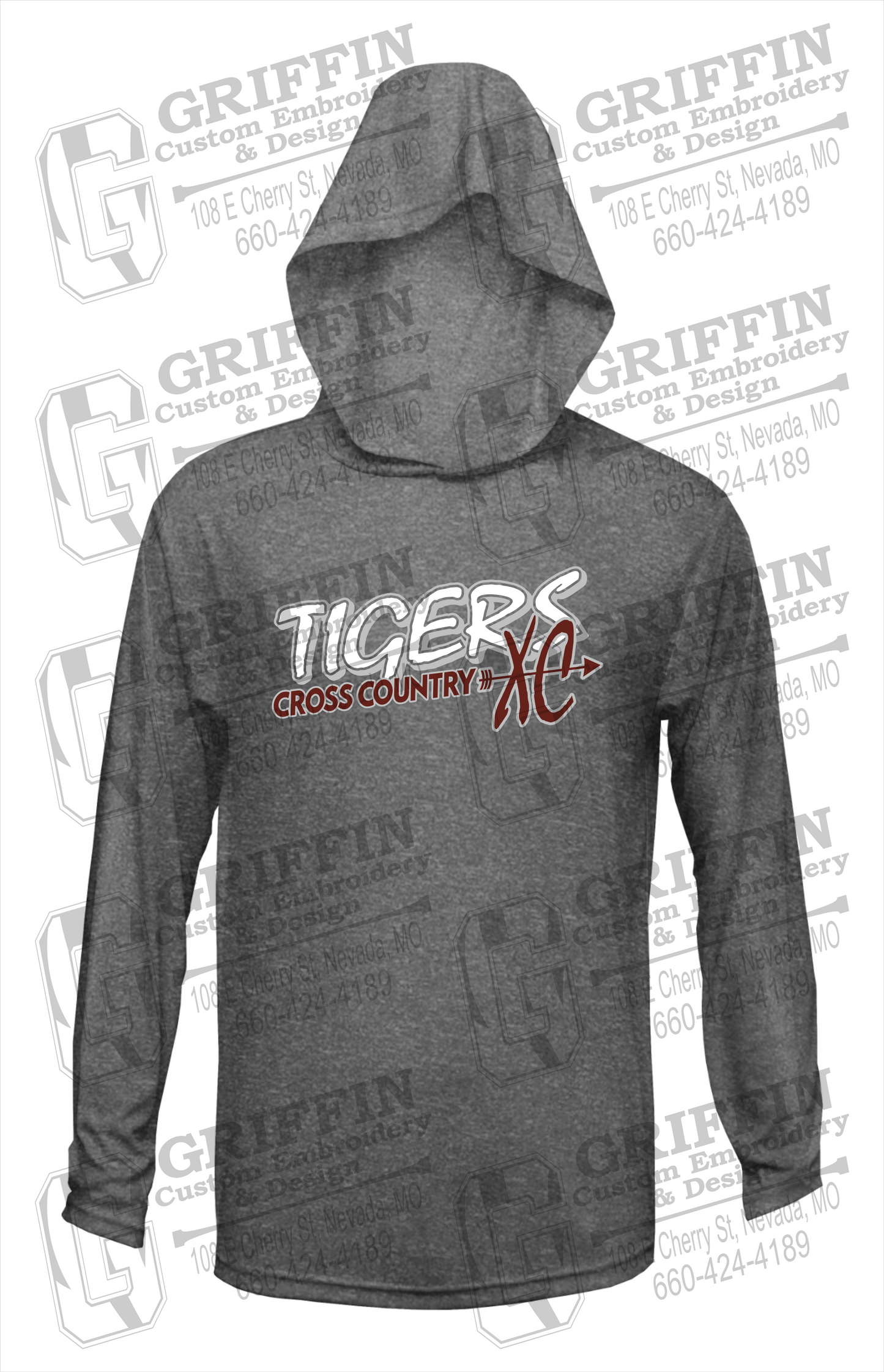 Dry-Fit T-Shirt Hoodie - Cross Country - Nevada Tigers 23-S