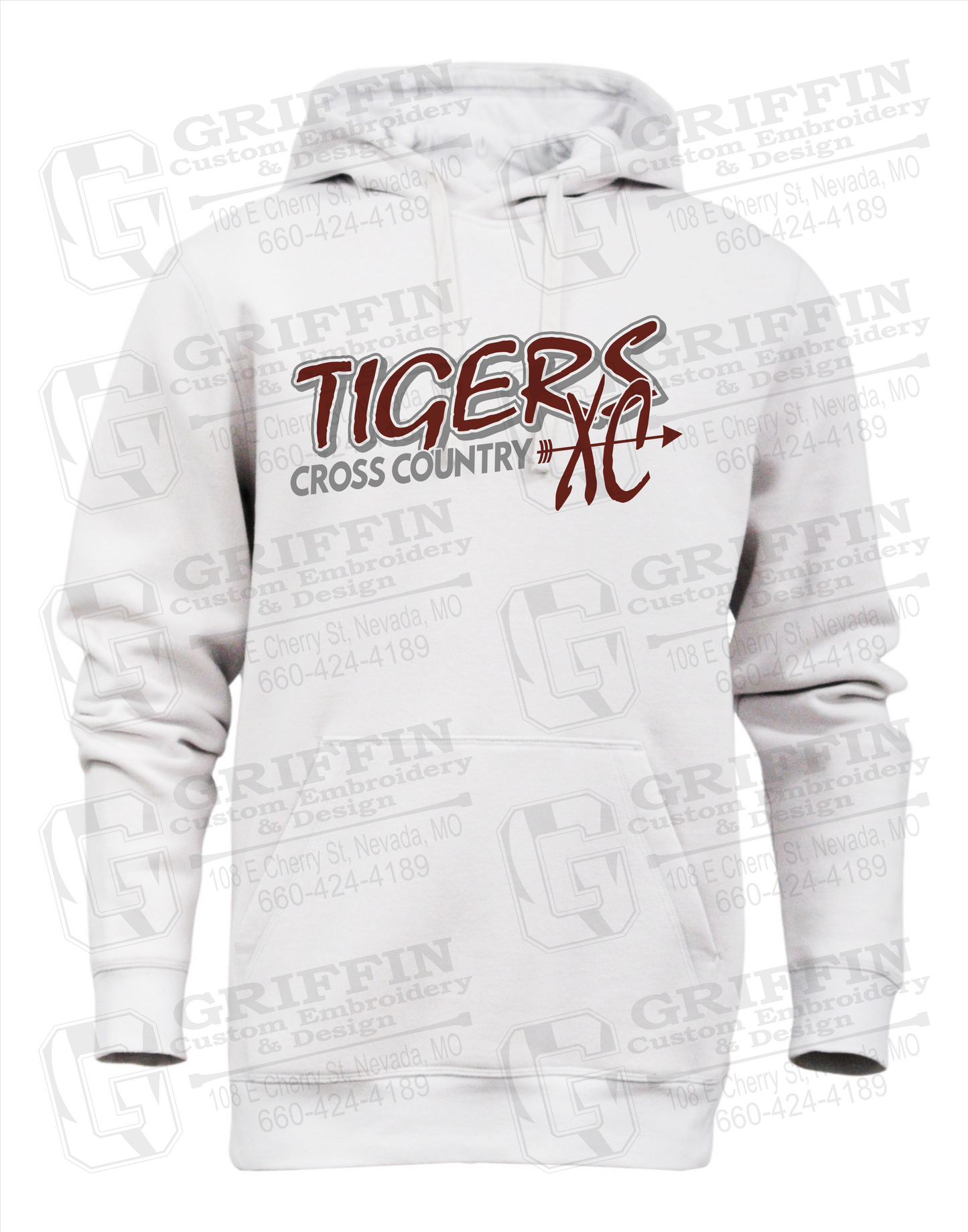 Heavyweight Fleece Hoodie - Cross Country - Nevada Tigers 23-S