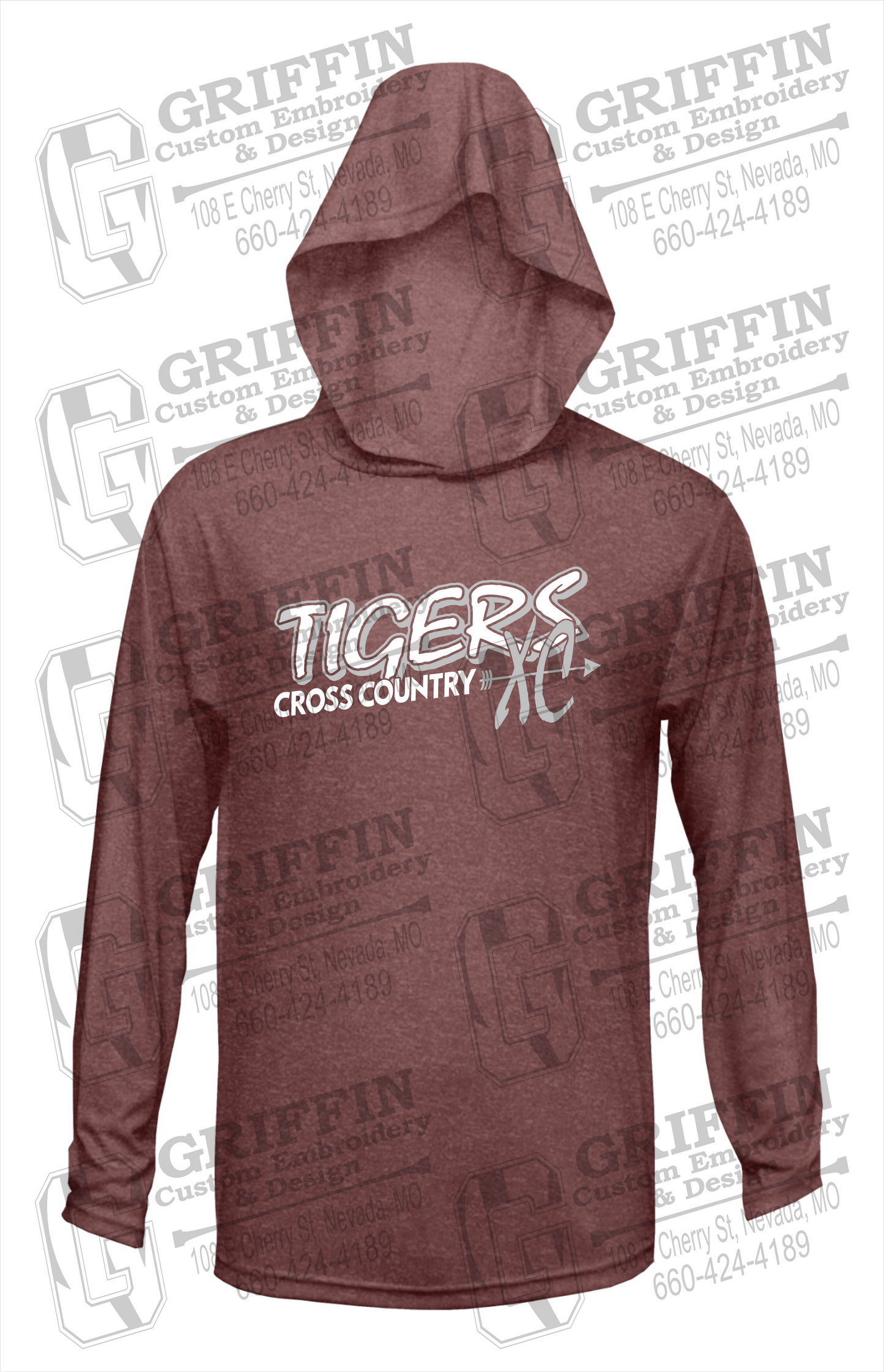 Dry-Fit T-Shirt Hoodie - Cross Country - Nevada Tigers 23-S
