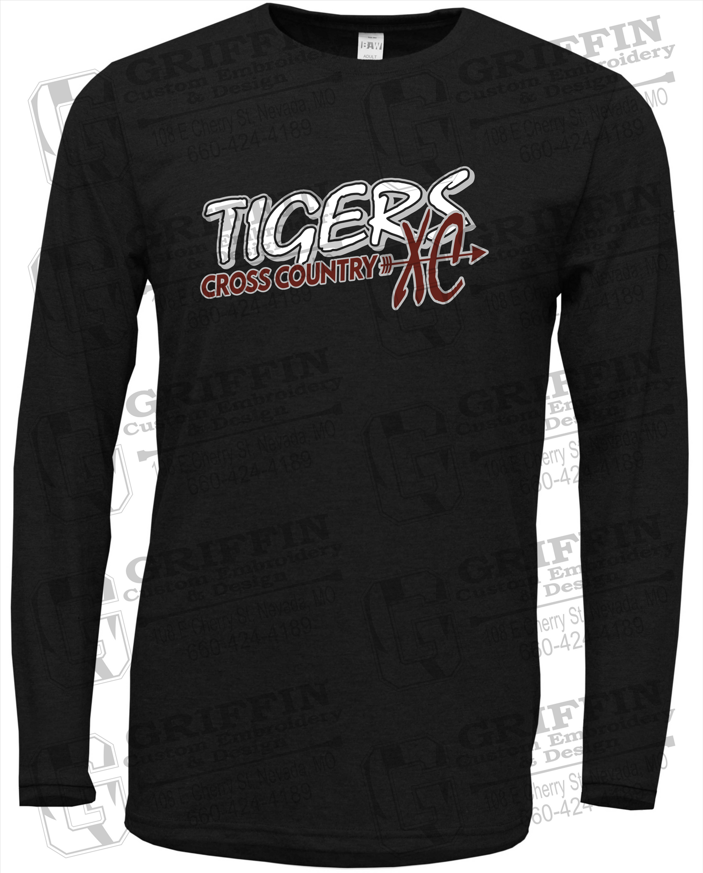 Soft-Tek Long Sleeve T-Shirt - Cross Country - Nevada Tigers 23-S