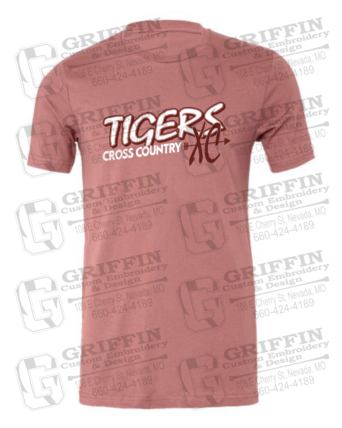 Cotton Short Sleeve T-Shirt - Cross Country - Nevada Tigers 23-S