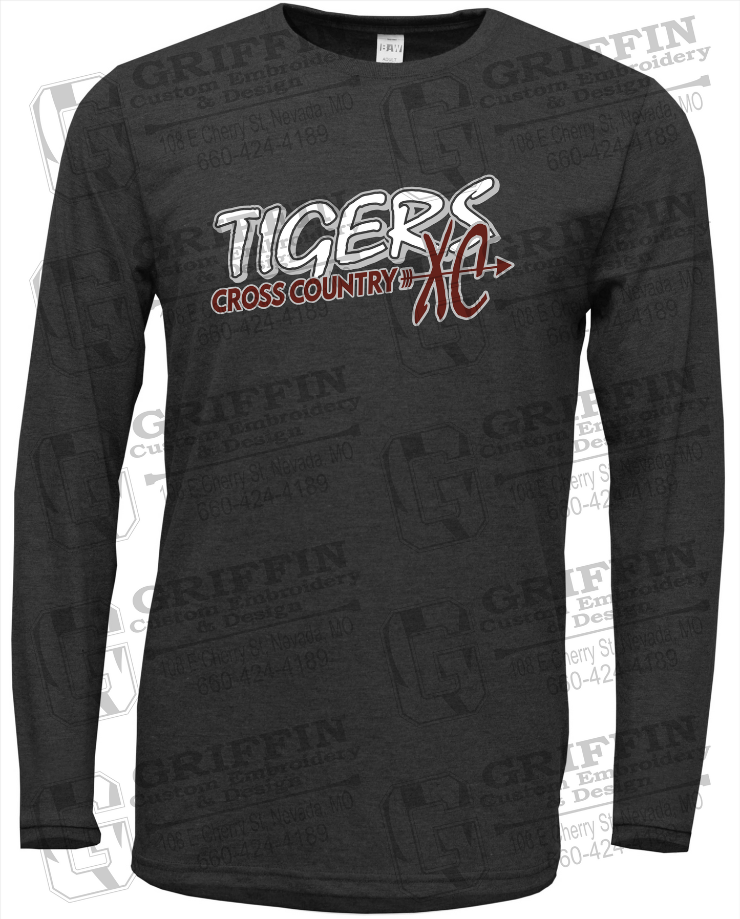 Soft-Tek Long Sleeve T-Shirt - Cross Country - Nevada Tigers 23-S
