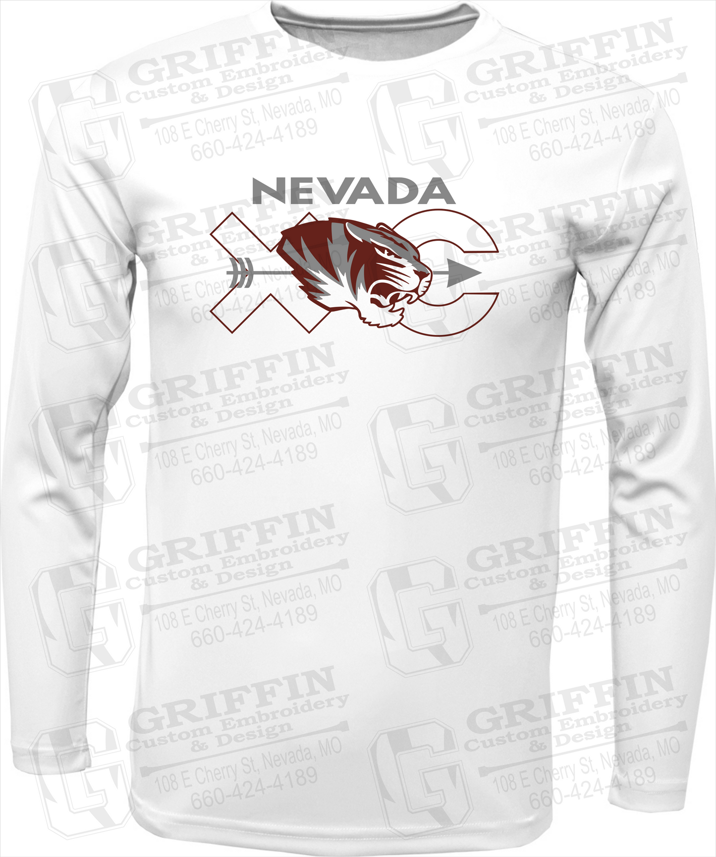 Toddler Dry-Fit Long Sleeve T-Shirt - Cross Country - Nevada Tigers 23-T