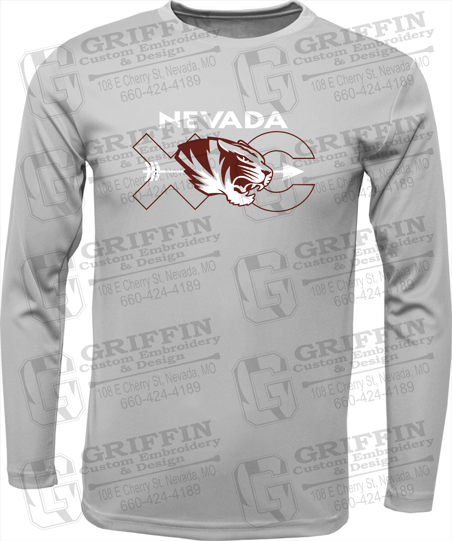 Toddler Dry-Fit Long Sleeve T-Shirt - Cross Country - Nevada Tigers 23-T