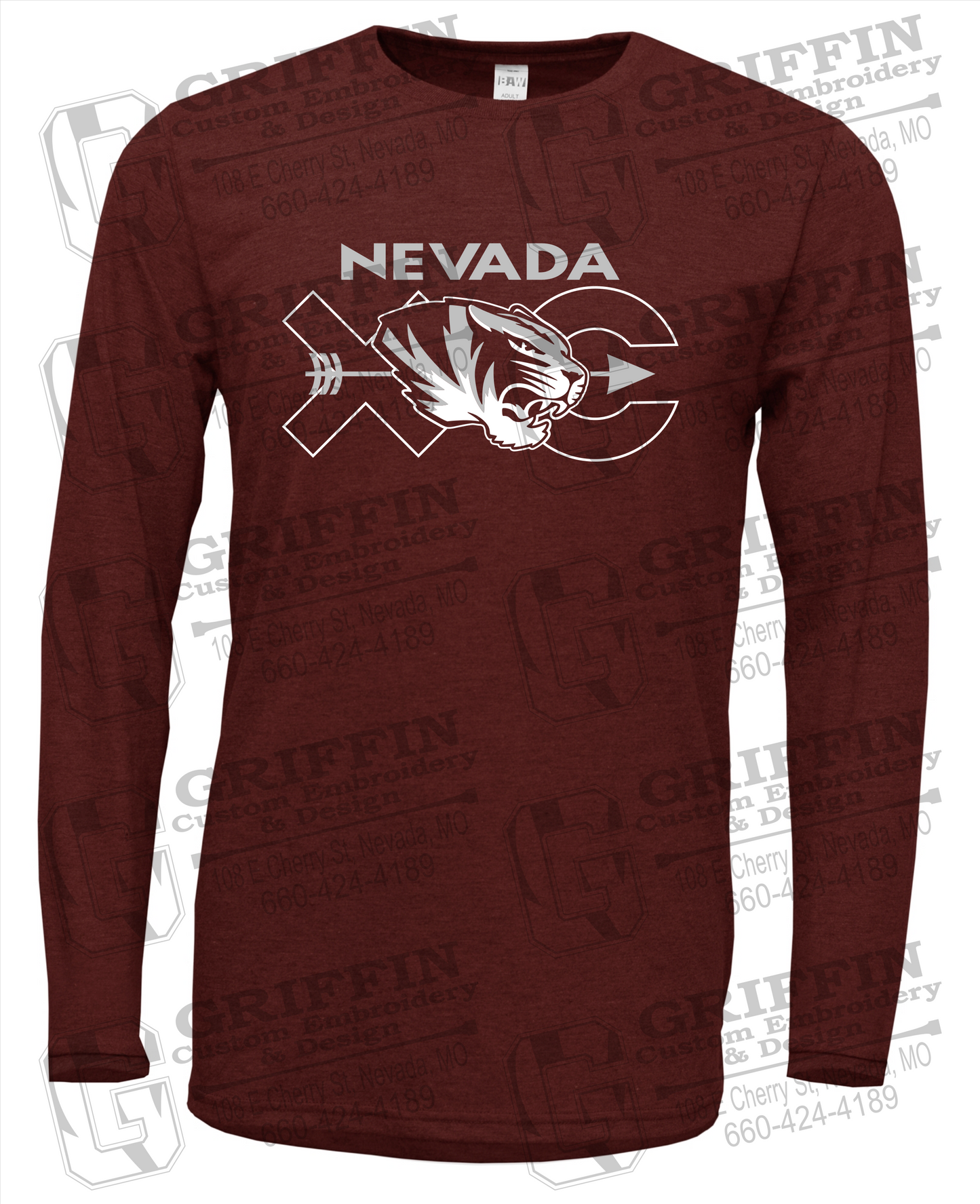 Soft-Tek Long Sleeve T-Shirt - Cross Country - Nevada Tigers 23-T