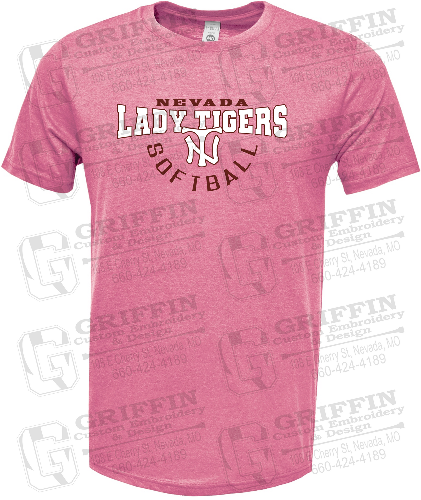Soft-Tek Short Sleeve T-Shirt - Softball - Nevada Tigers 23-U