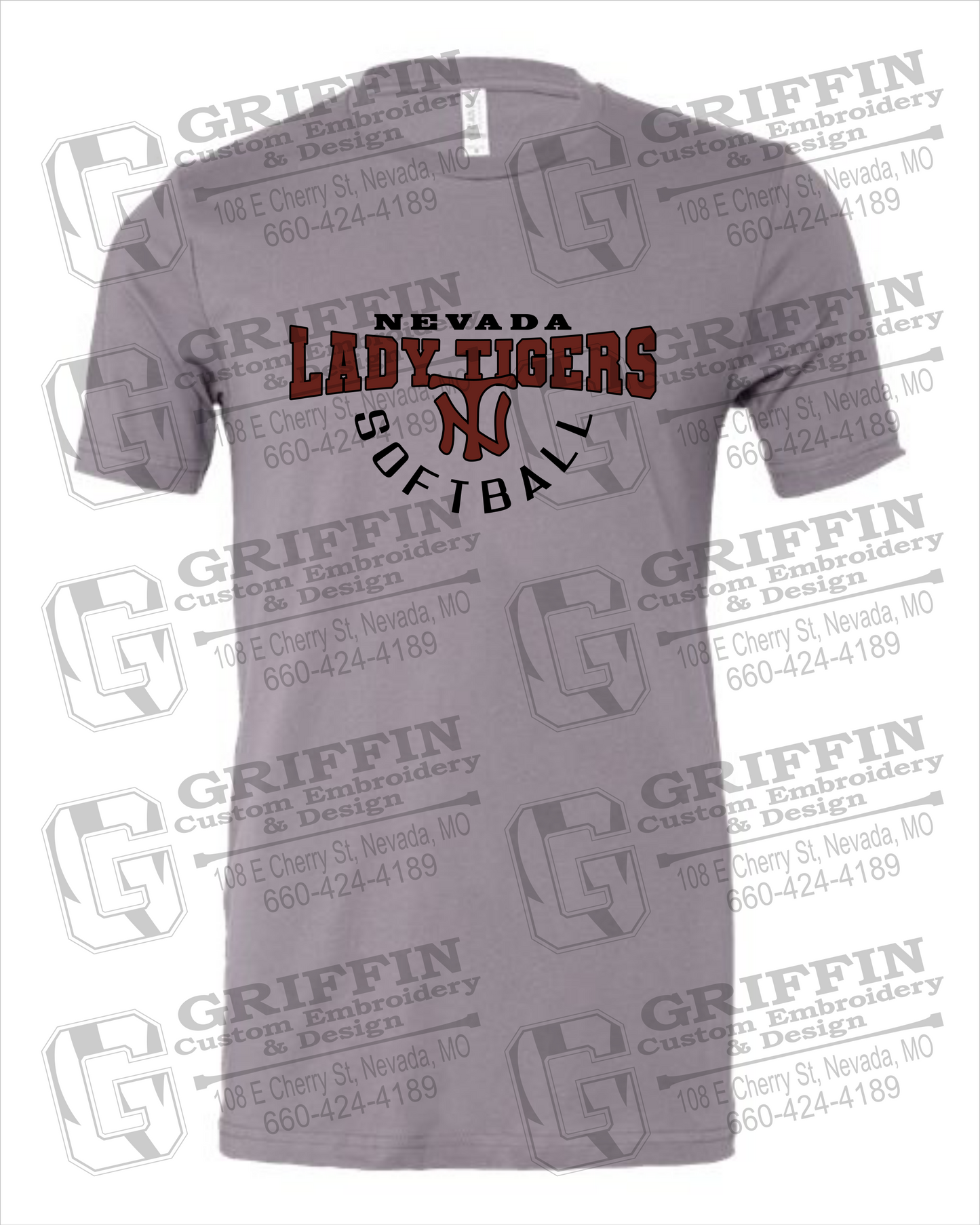 Nevada Tigers 23-U 100% Cotton Short Sleeve T-Shirt - Softball