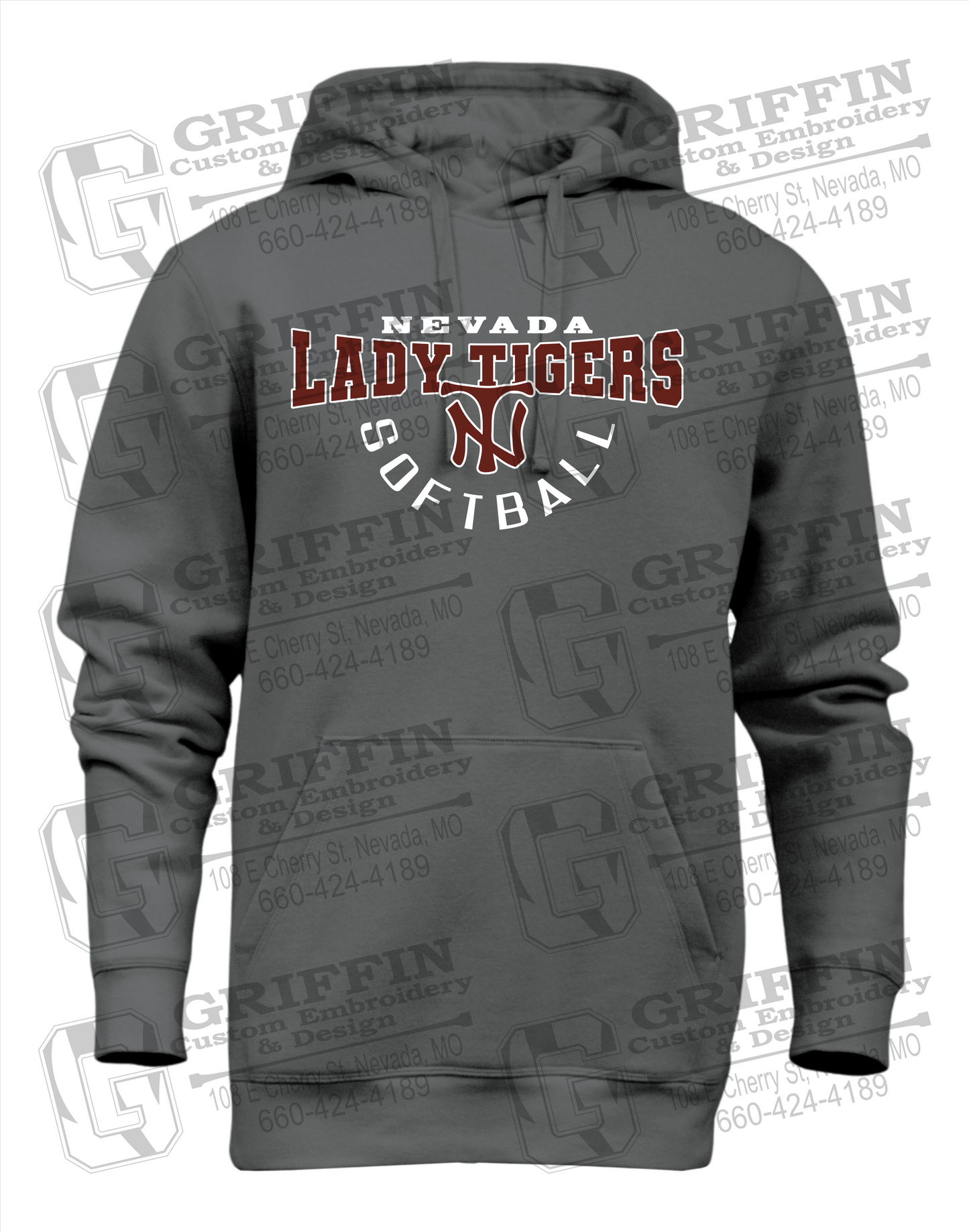 Heavyweight Fleece Hoodie - Softball - Nevada Tigers 23-U