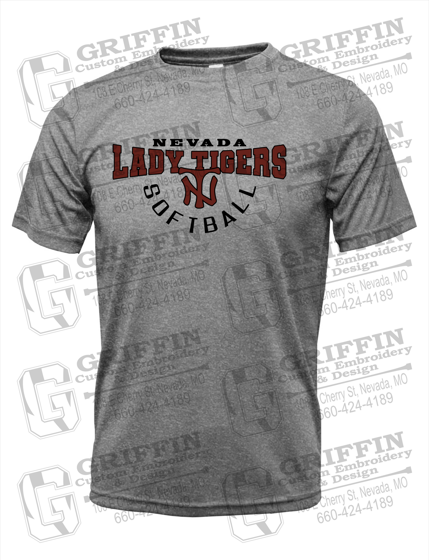Dry-Fit Short Sleeve T-Shirt - Softball - Nevada Tigers 23-U