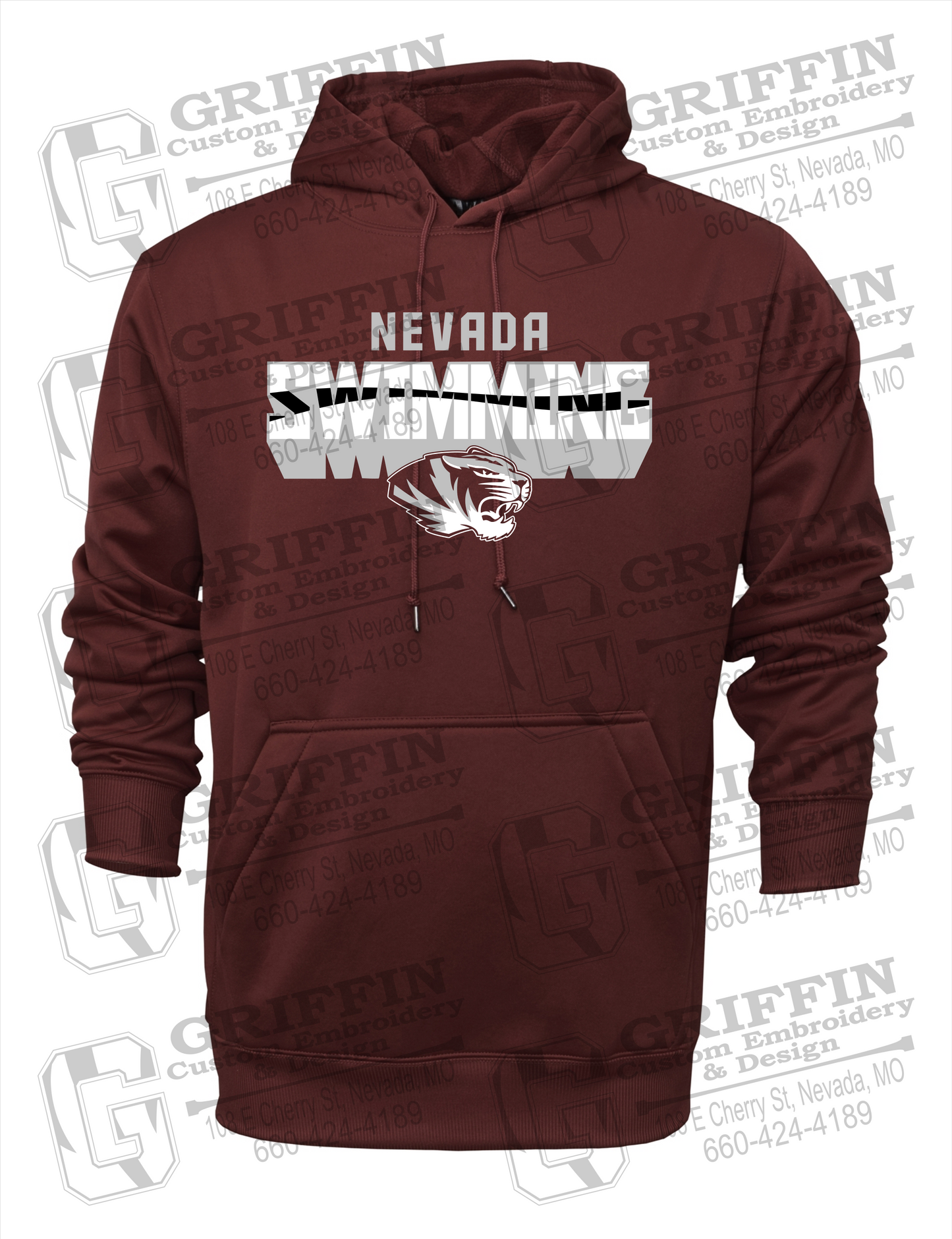 Performance Fleece Hoodie - Swimming - Nevada Tigers 23-V