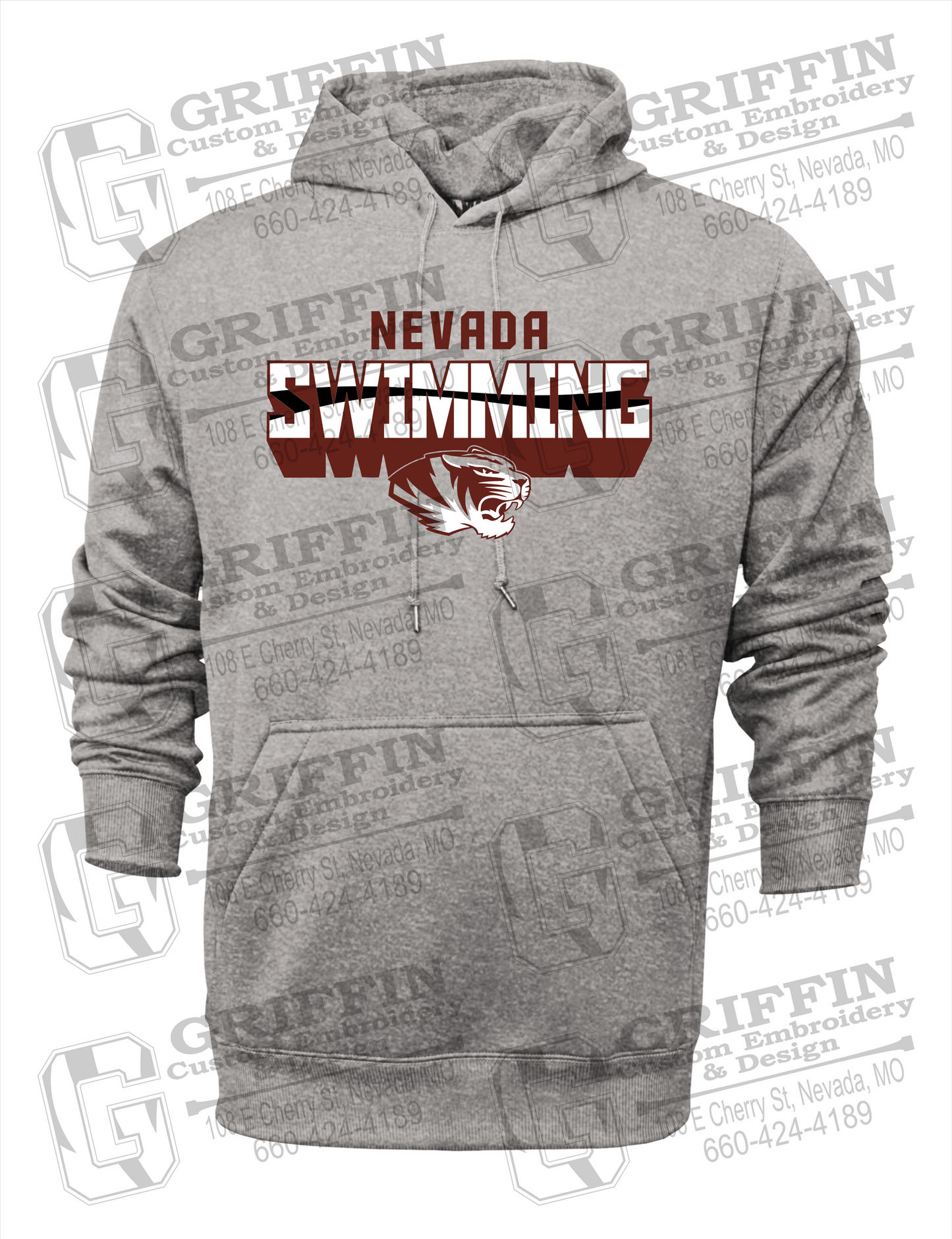 Performance Fleece Hoodie - Swimming - Nevada Tigers 23-V
