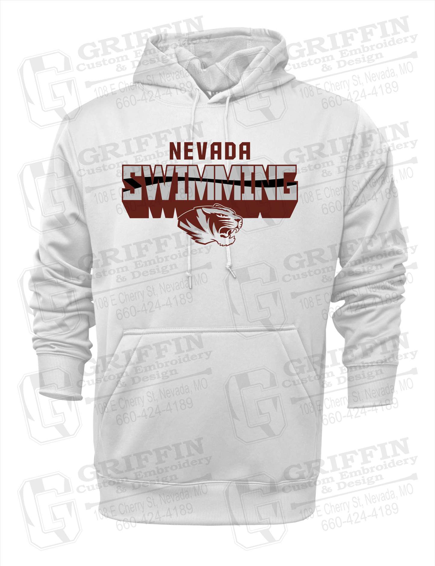 Performance Fleece Hoodie - Swimming - Nevada Tigers 23-V