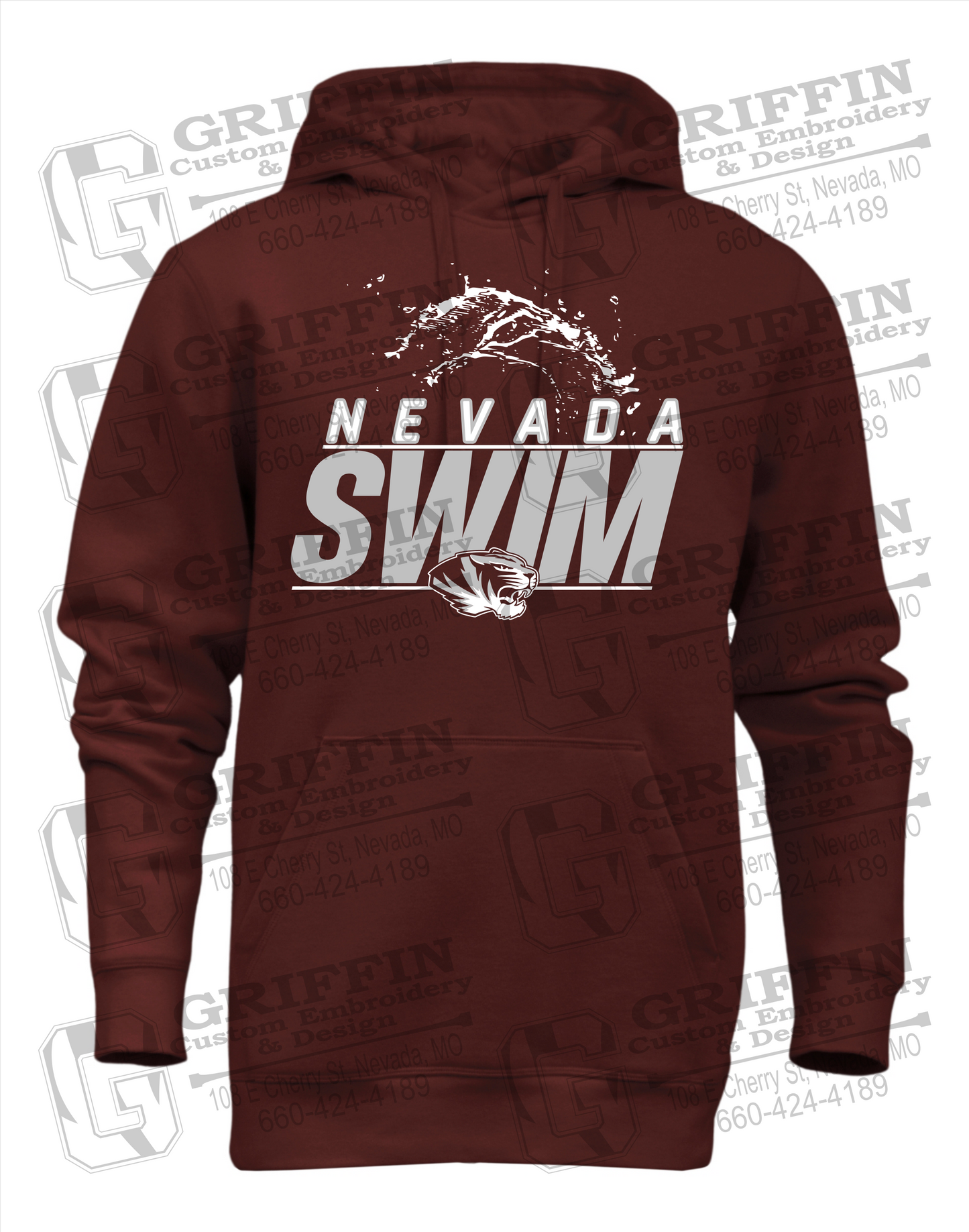 Nevada Tigers 23-W Heavyweight Hoodie - Swimming