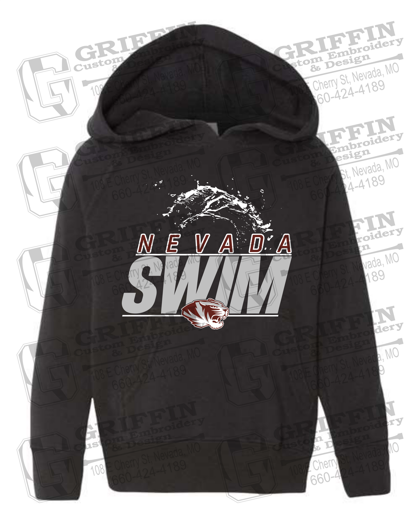 Toddler Hoodie - Swimming - Nevada Tigers 23-W