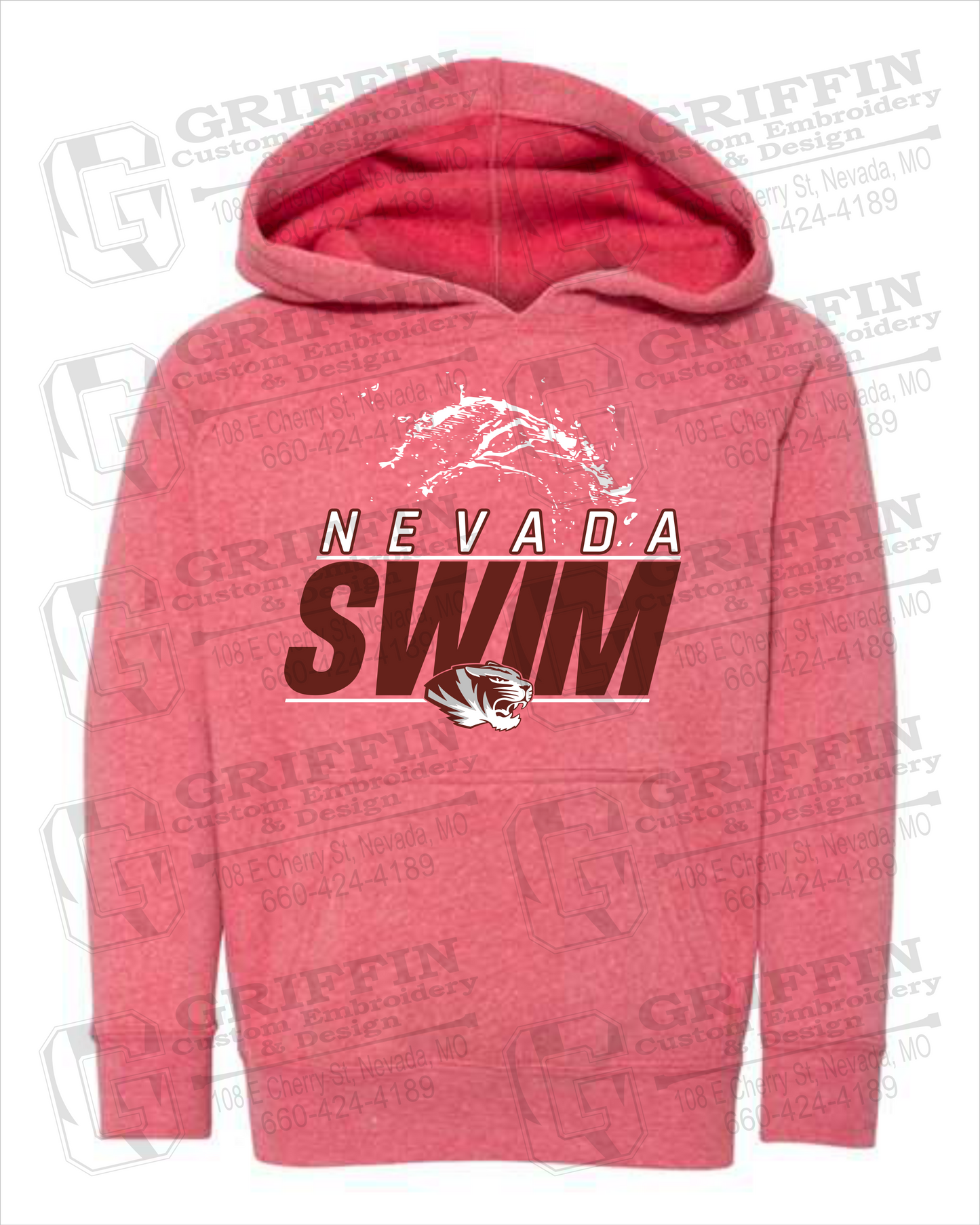 Toddler Hoodie - Swimming - Nevada Tigers 23-W