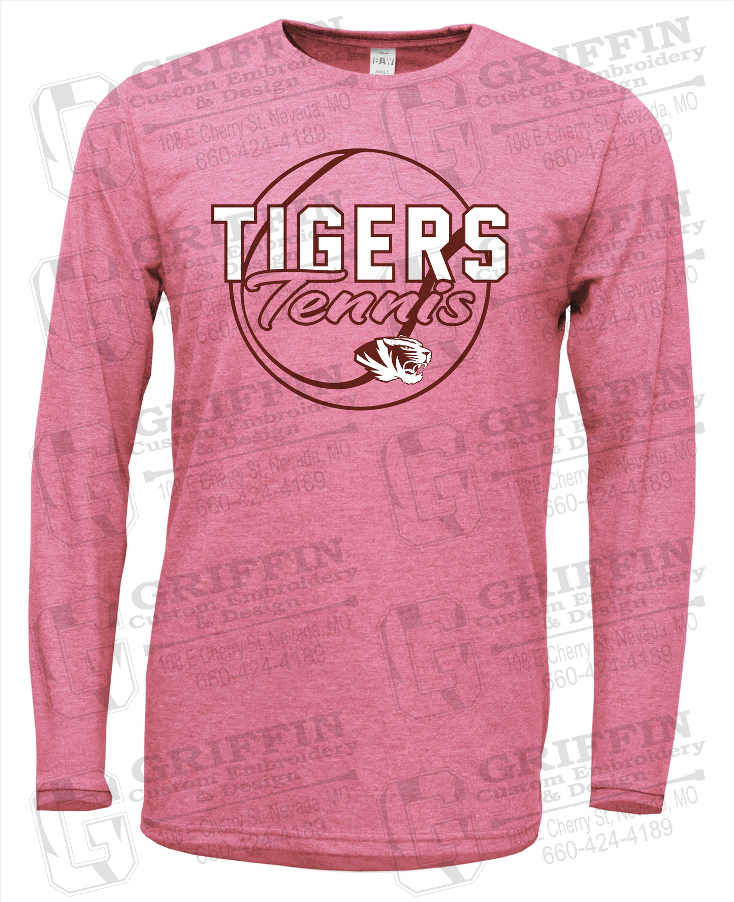 Soft-Tek Long Sleeve T-Shirt - Tennis - Nevada Tigers 23-X