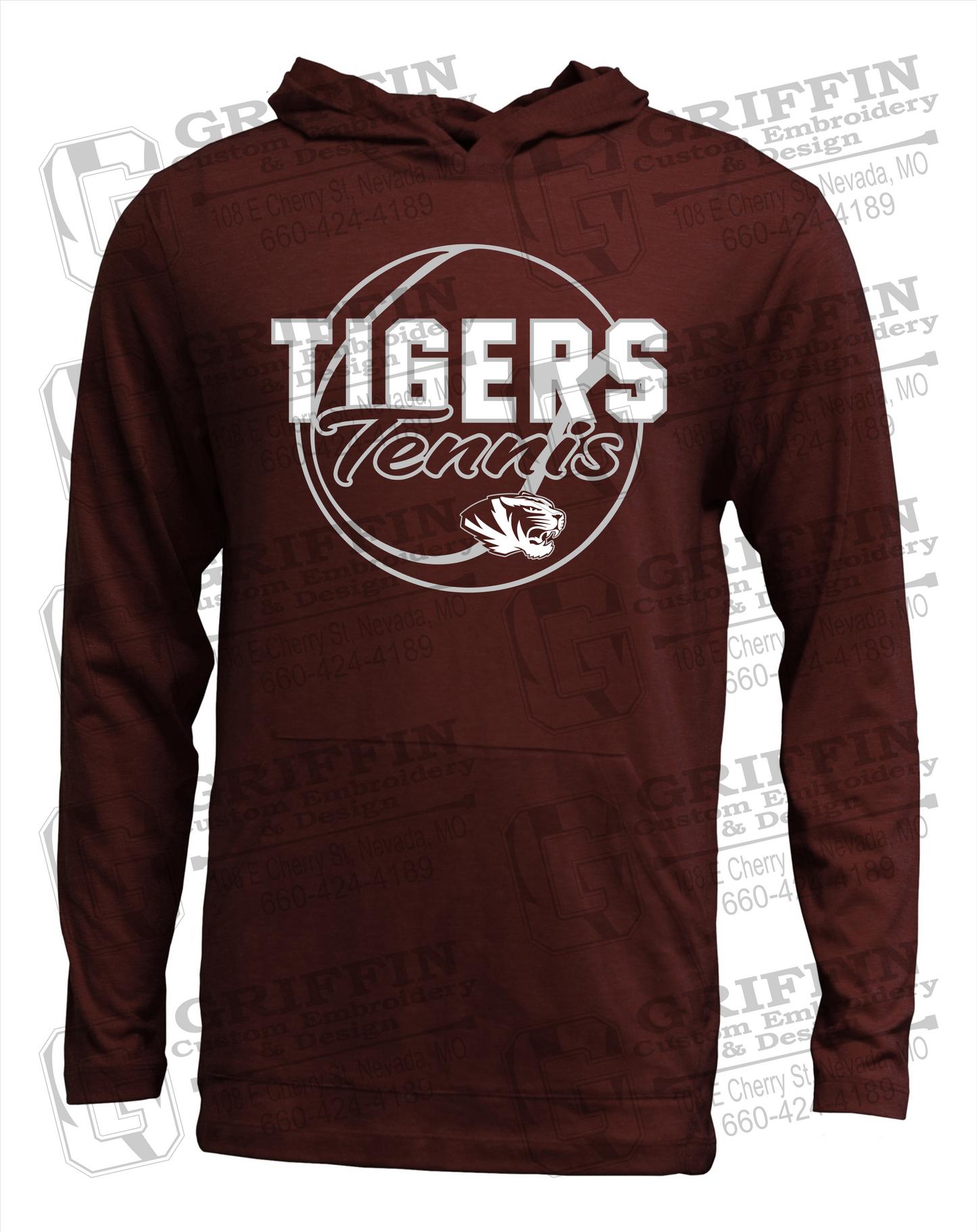 Nevada Tigers 23-X T-Shirt Hoodie - Tennis