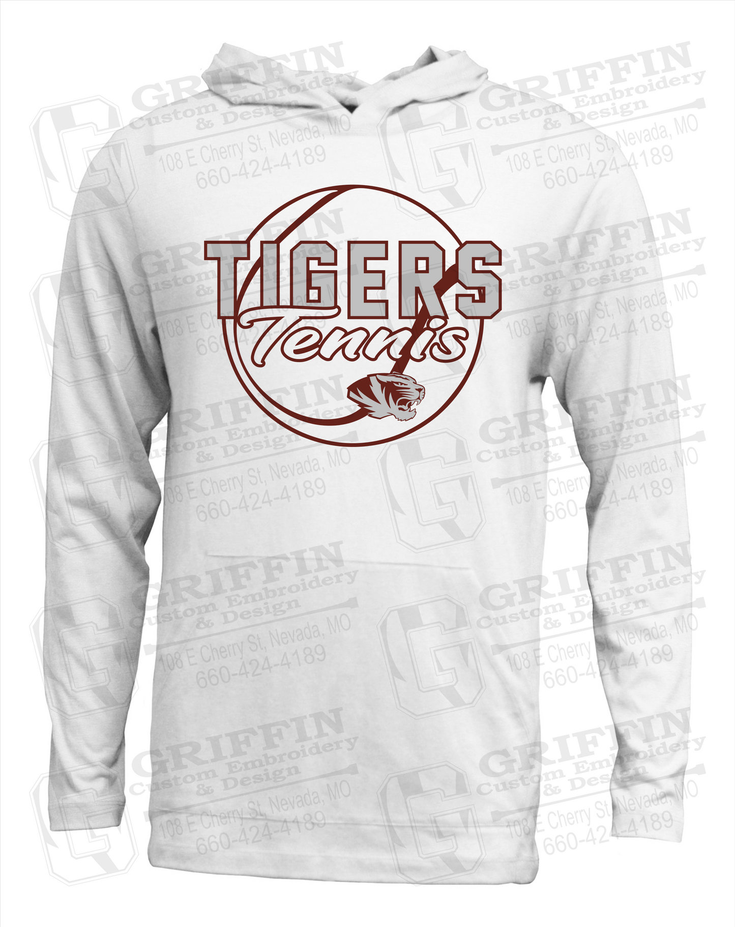 Nevada Tigers 23-X T-Shirt Hoodie - Tennis