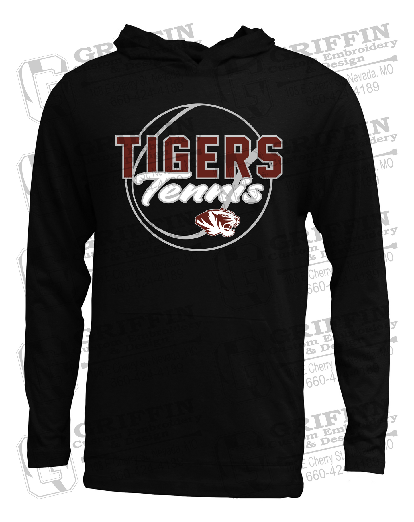 Nevada Tigers 23-X T-Shirt Hoodie - Tennis