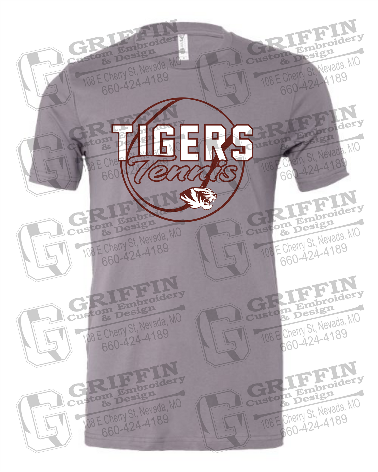 Cotton Short Sleeve T-Shirt - Tennis - Nevada Tigers 23-X