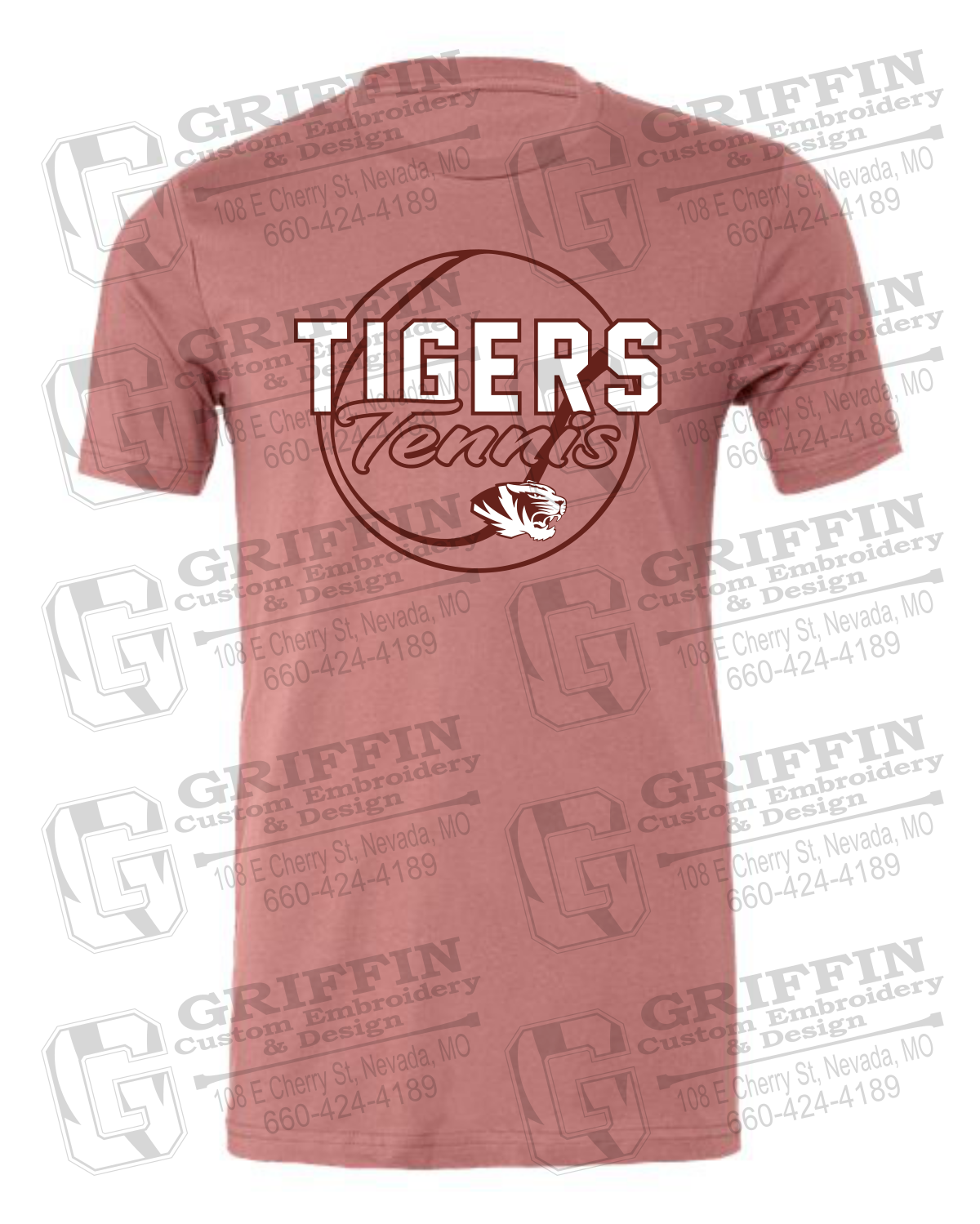 Cotton Short Sleeve T-Shirt - Tennis - Nevada Tigers 23-X