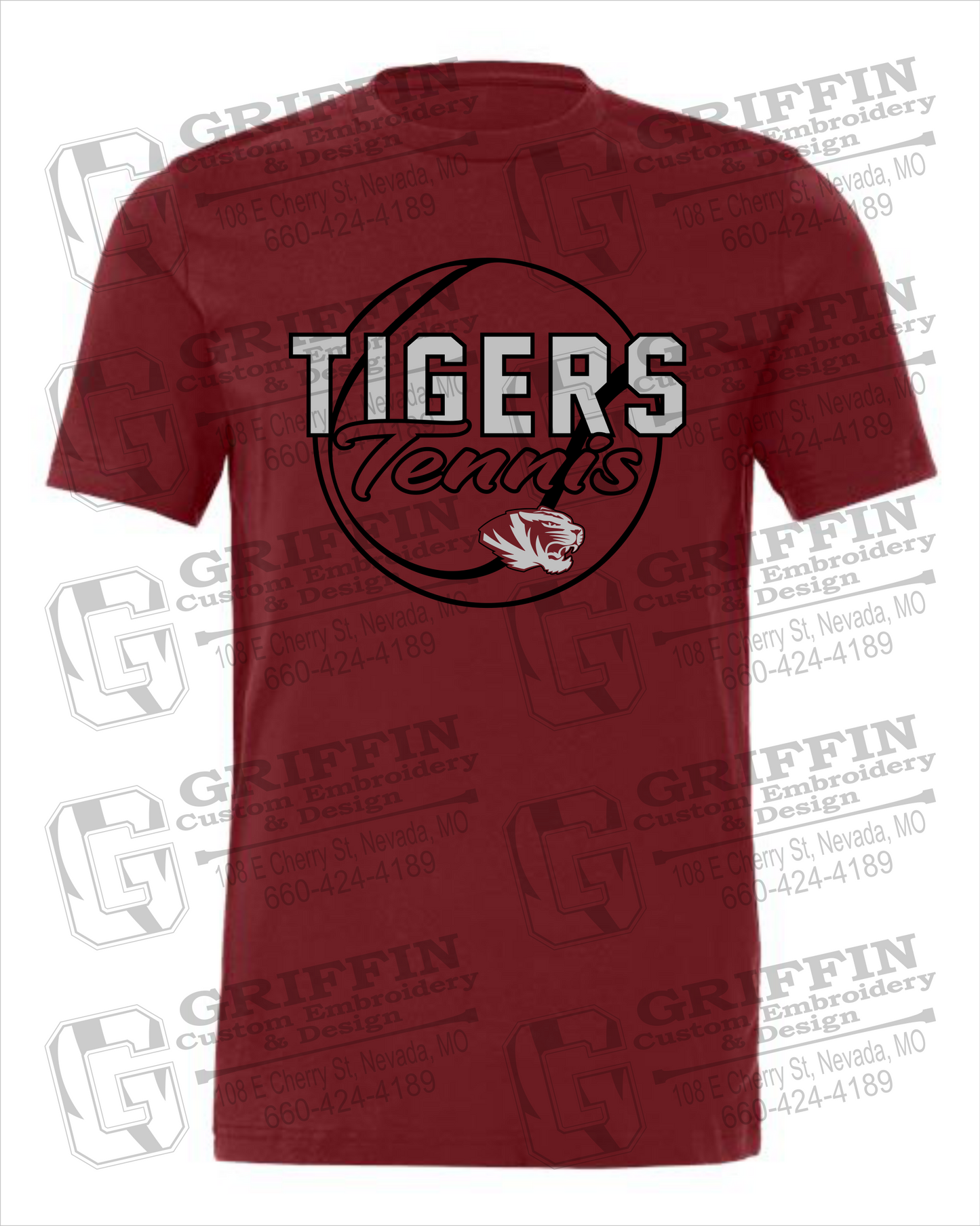 Cotton Short Sleeve T-Shirt - Tennis - Nevada Tigers 23-X