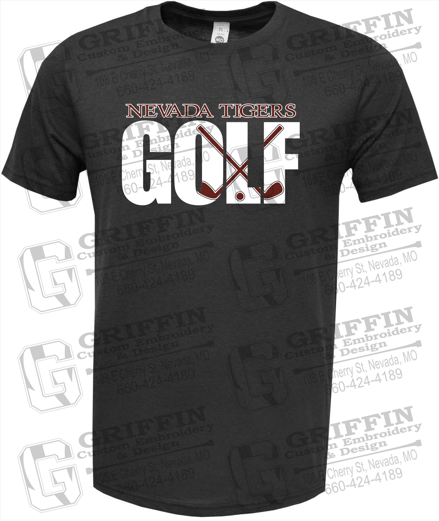 Nevada Tigers 23-Y Short Sleeve T-Shirt - Golf