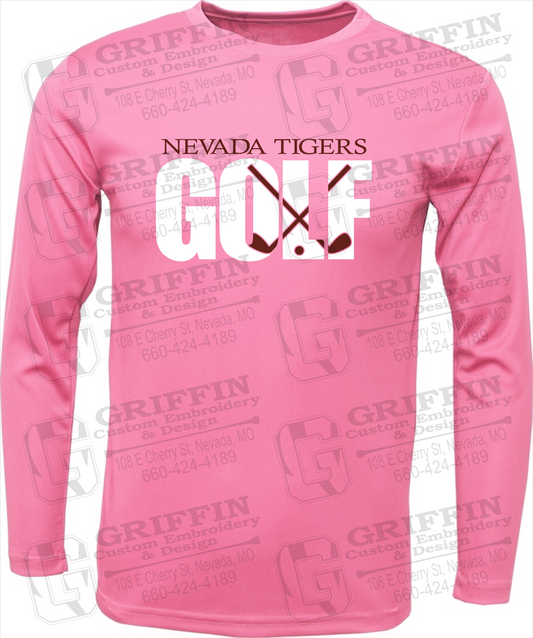 Toddler Dry-Fit Long Sleeve T-Shirt - Golf - Nevada Tigers 23-Y