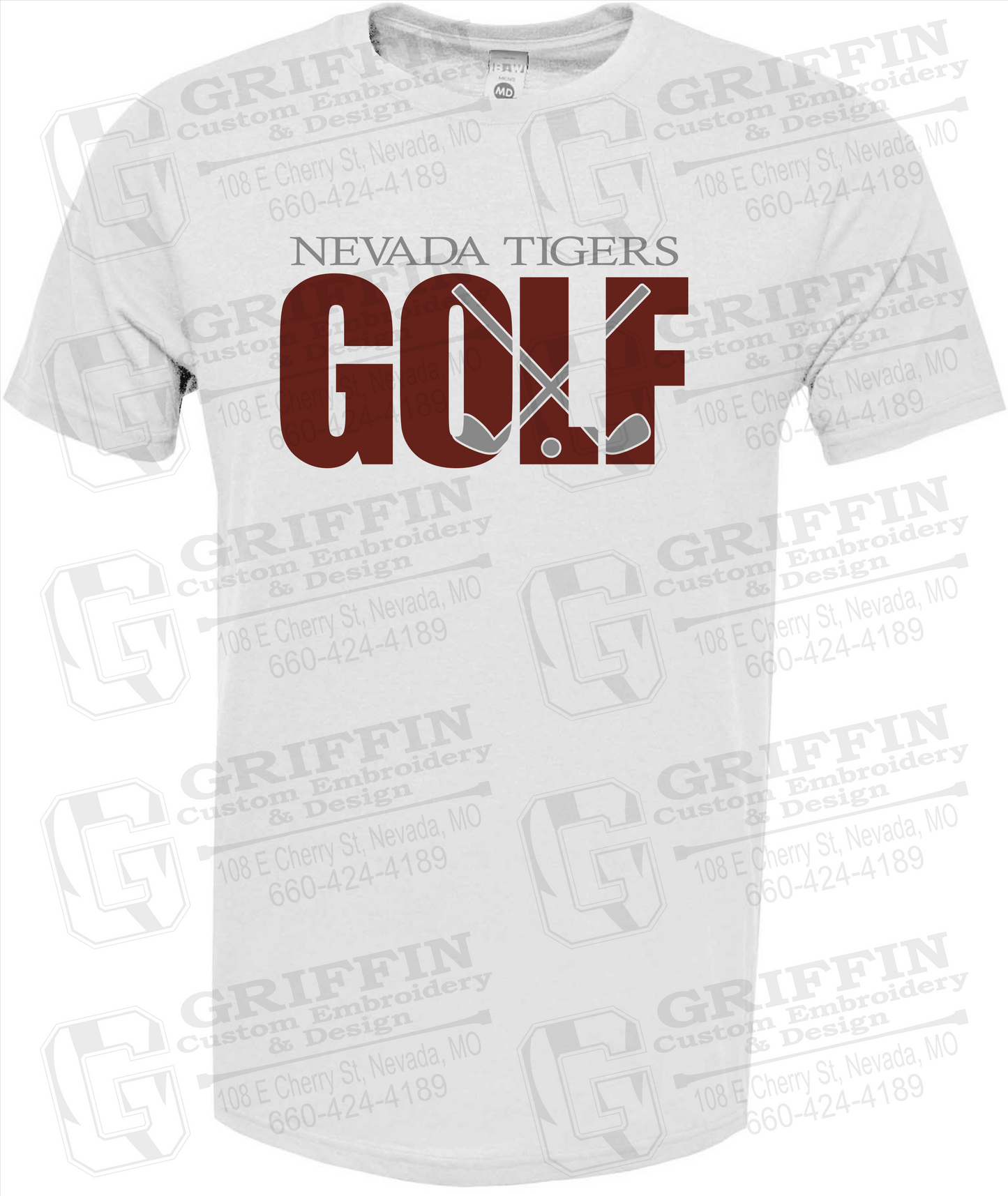 Nevada Tigers 23-Y Short Sleeve T-Shirt - Golf