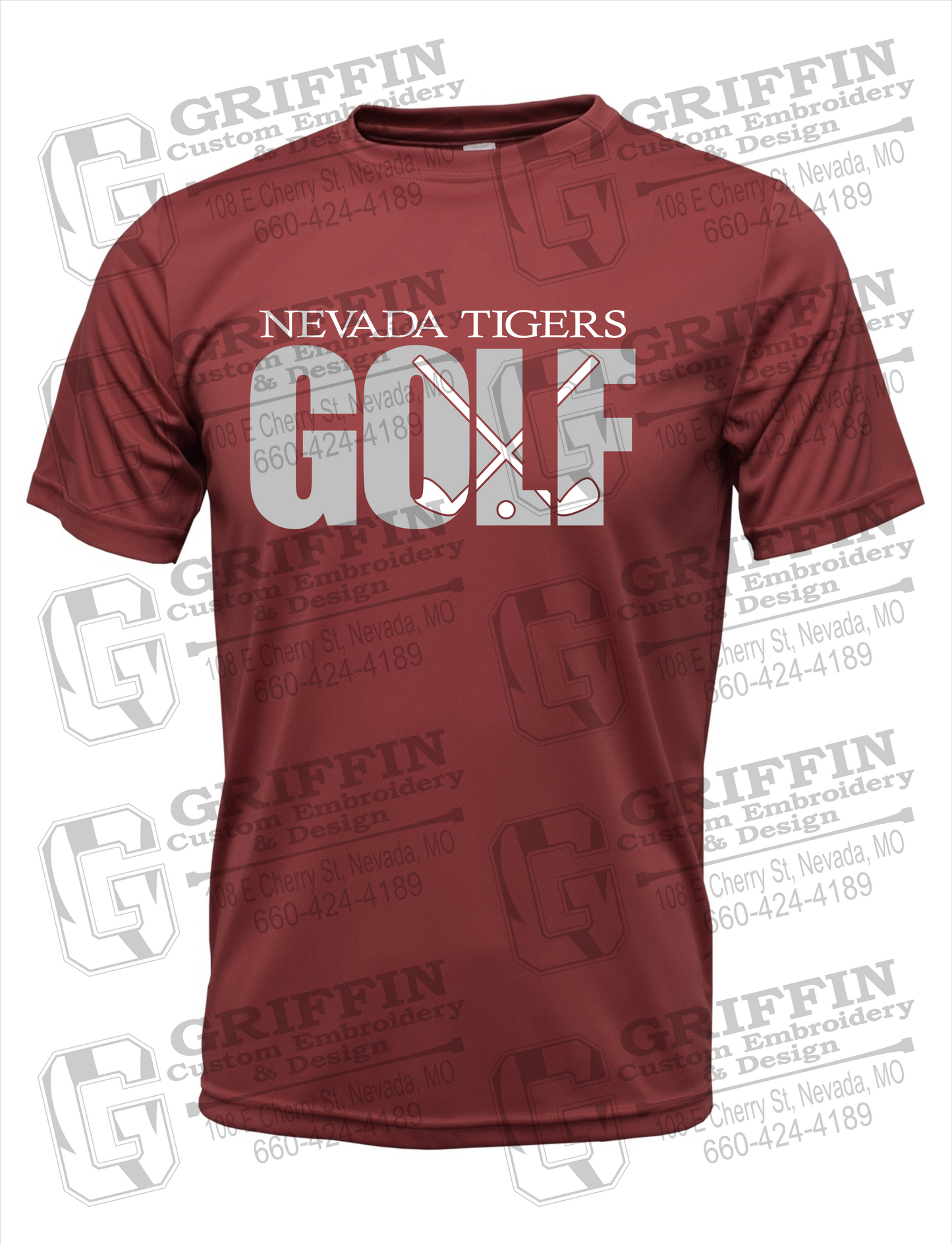 Dry-Fit Short Sleeve T-Shirt - Golf - Nevada Tigers 23-Y