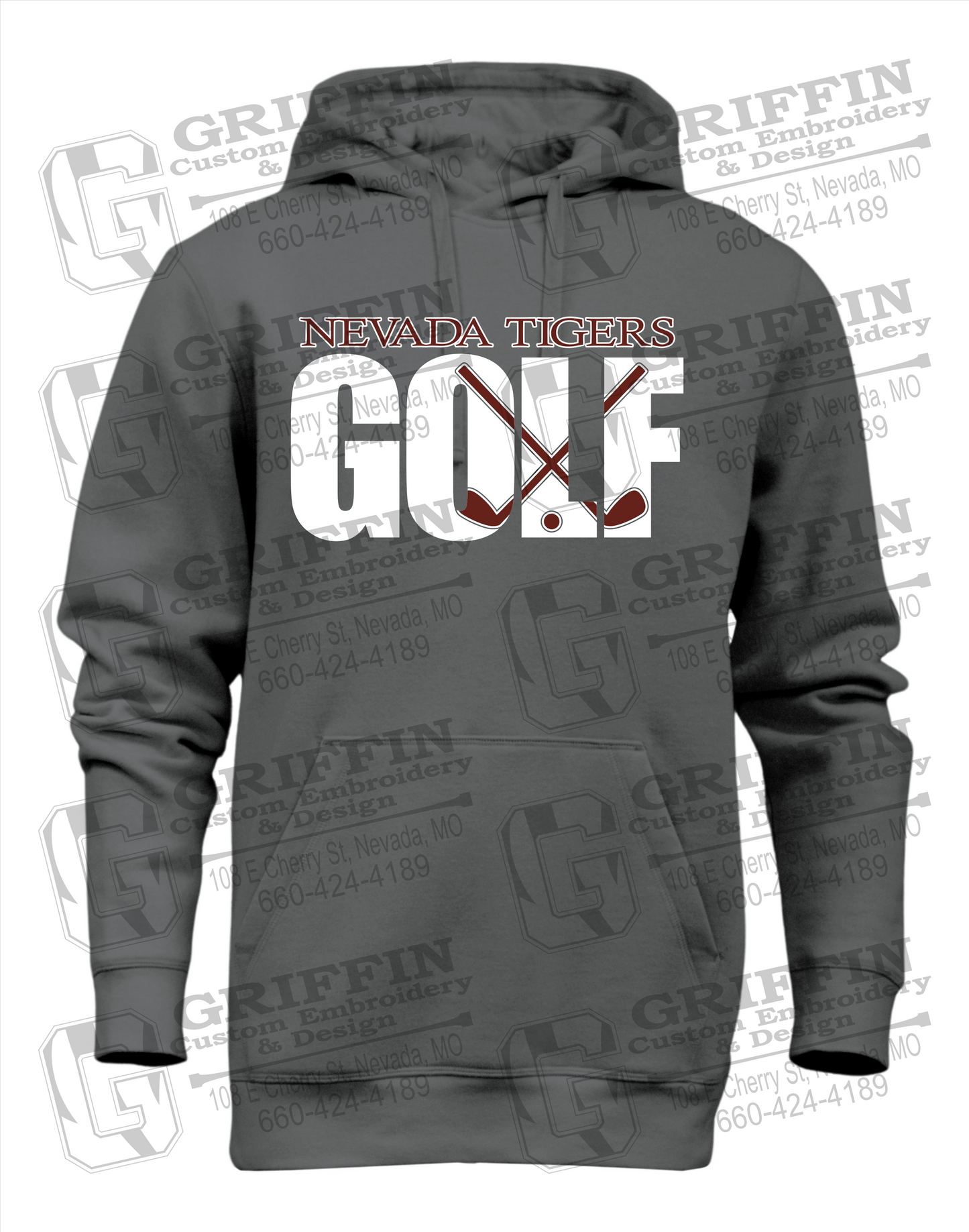 Heavyweight Fleece Hoodie - Golf - Nevada Tigers 23-Y