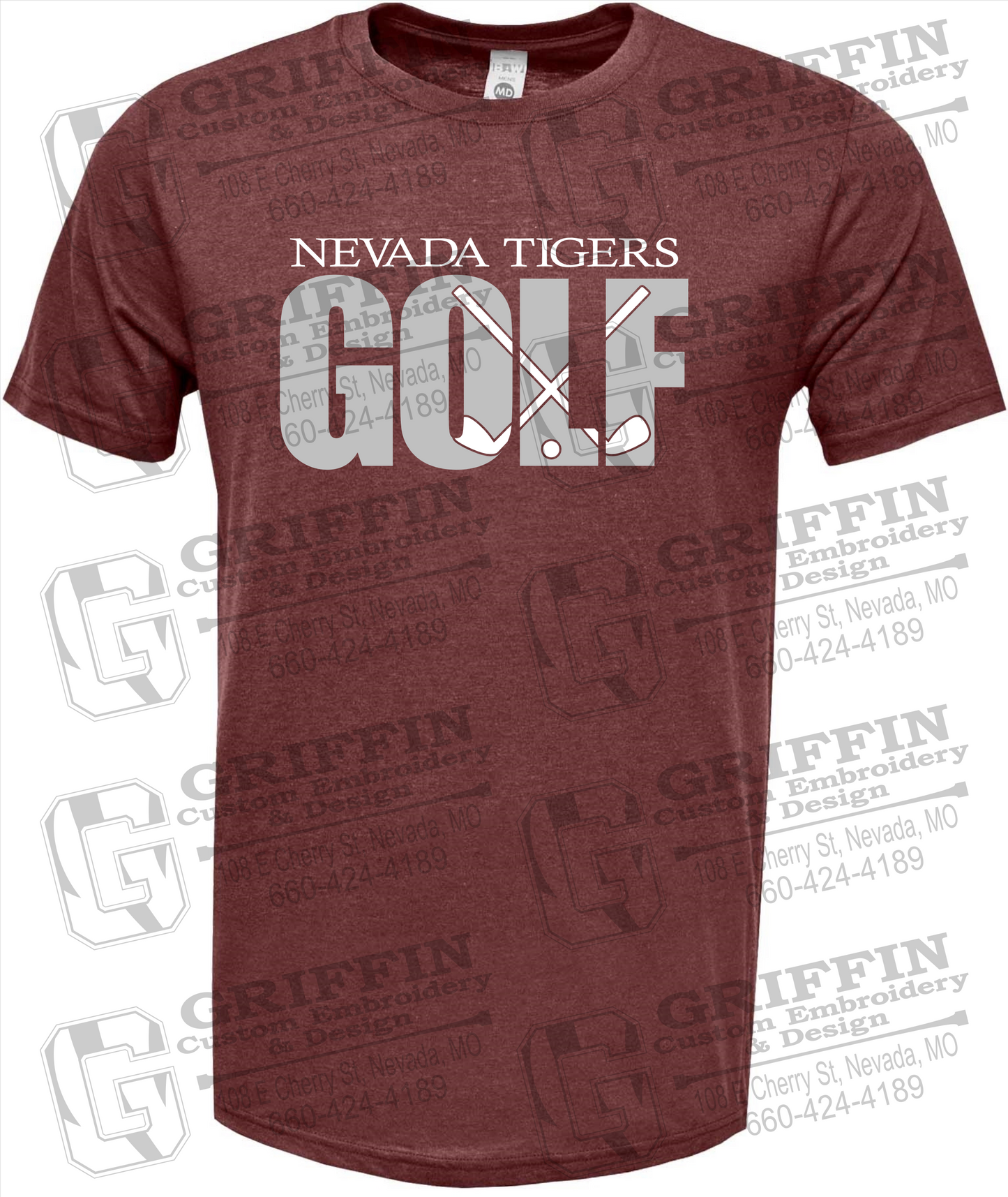 Nevada Tigers 23-Y Short Sleeve T-Shirt - Golf