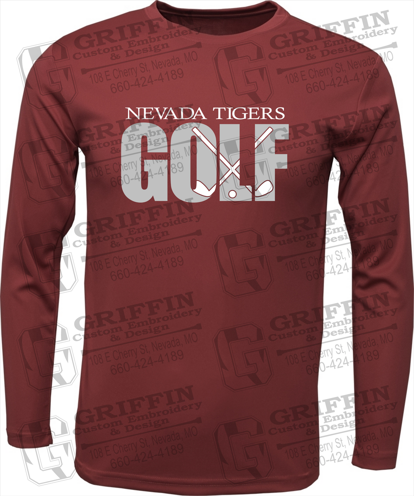 Dry-Fit Long Sleeve T-Shirt - Golf - Nevada Tigers 23-Y