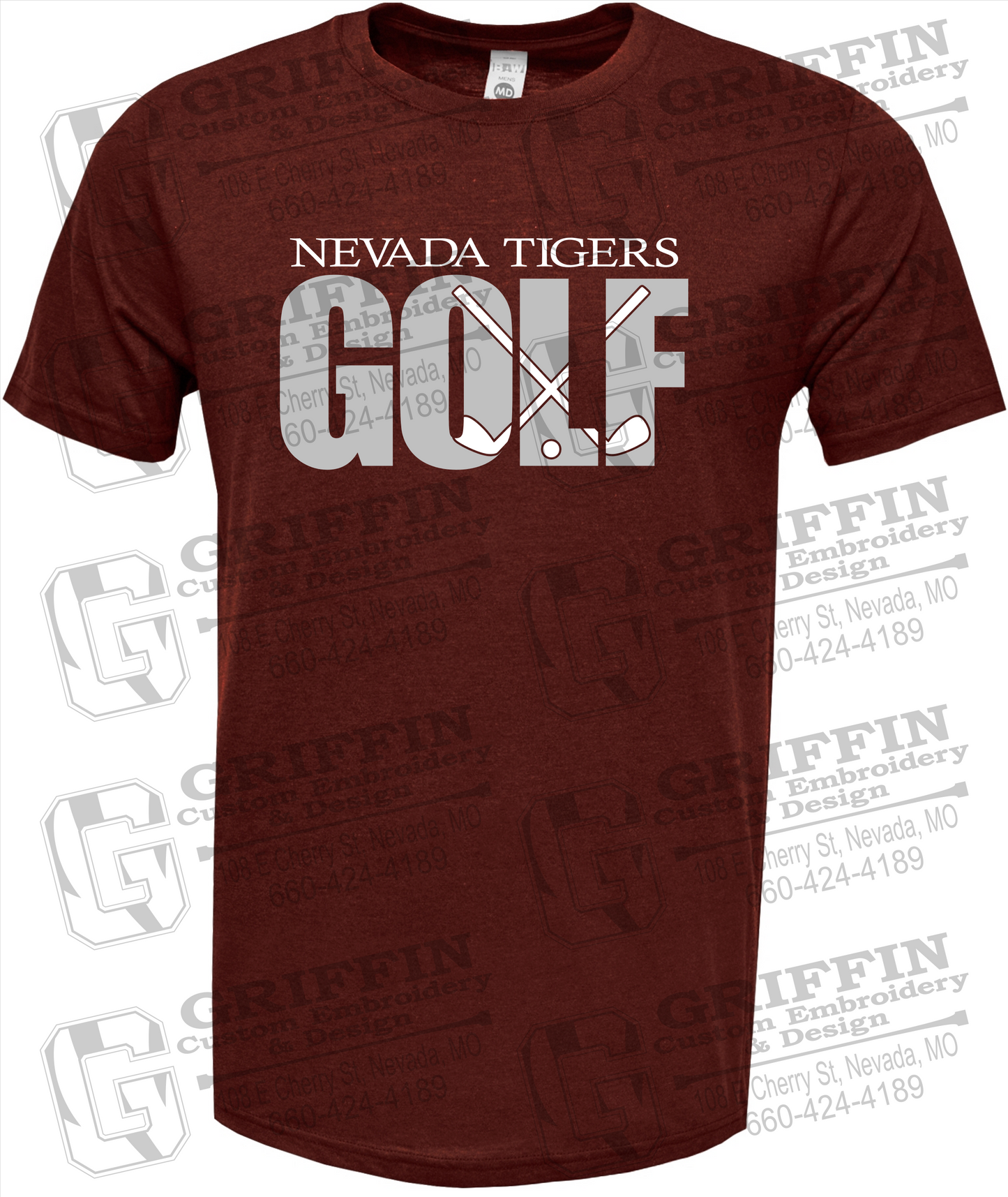 Nevada Tigers 23-Y Short Sleeve T-Shirt - Golf