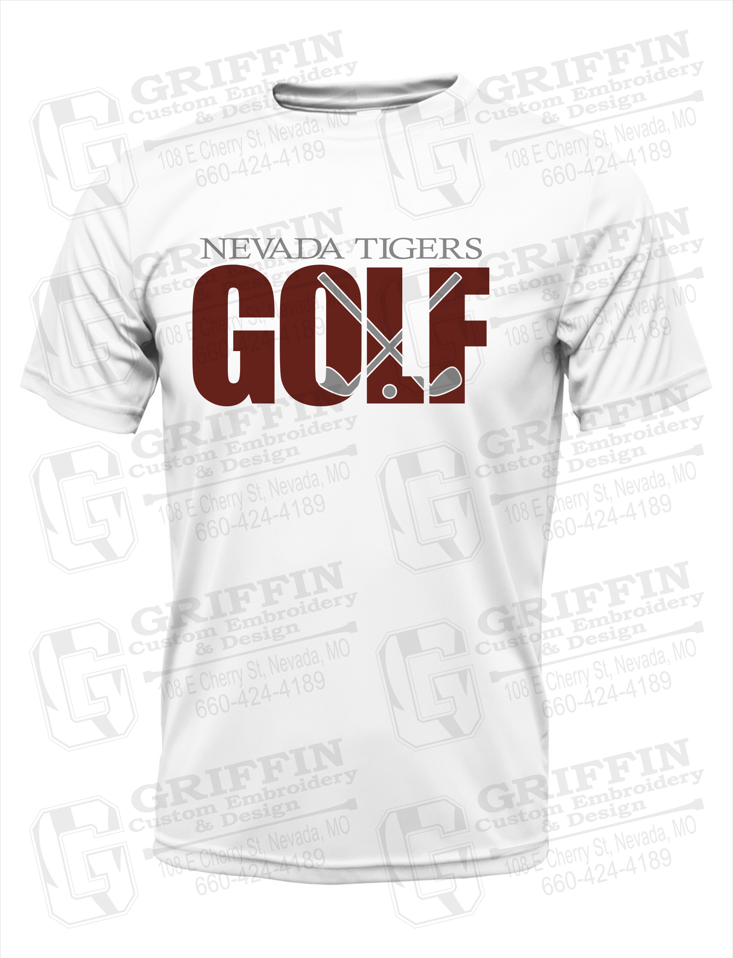 Dry-Fit Short Sleeve T-Shirt - Golf - Nevada Tigers 23-Y