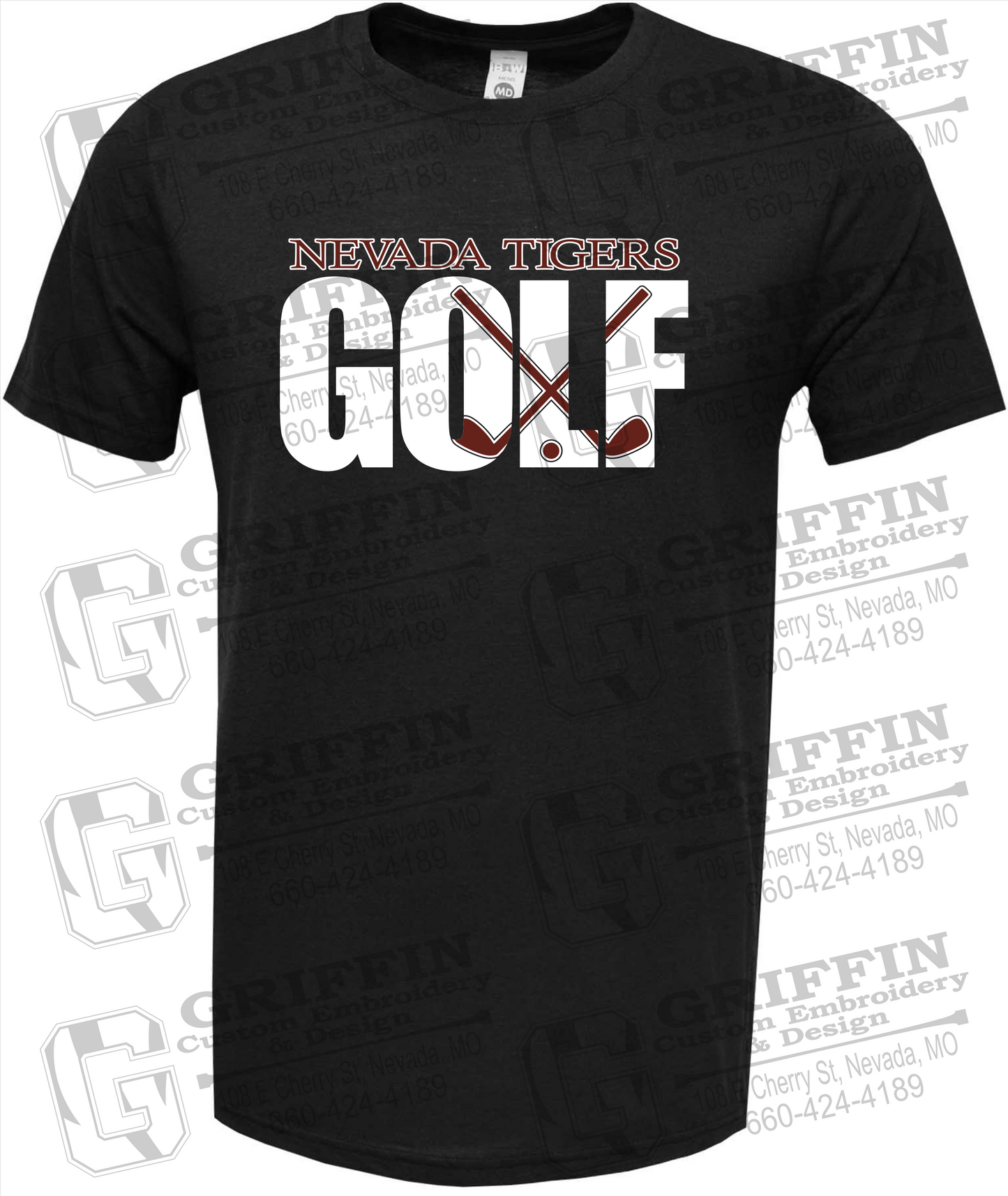 Nevada Tigers 23-Y Short Sleeve T-Shirt - Golf