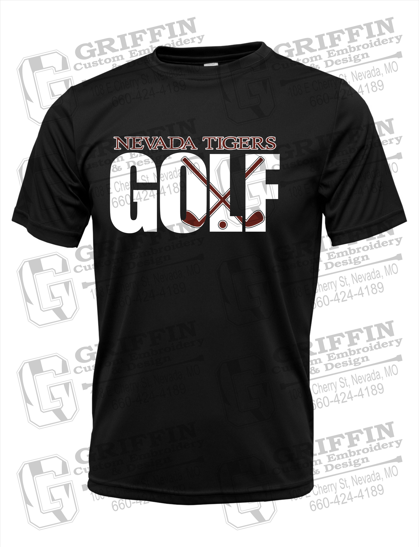 Dry-Fit Short Sleeve T-Shirt - Golf - Nevada Tigers 23-Y