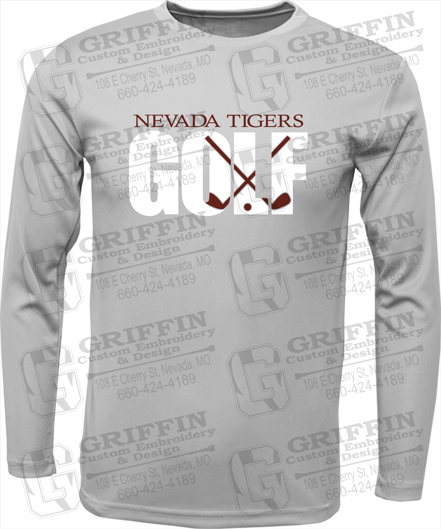 Toddler Dry-Fit Long Sleeve T-Shirt - Golf - Nevada Tigers 23-Y
