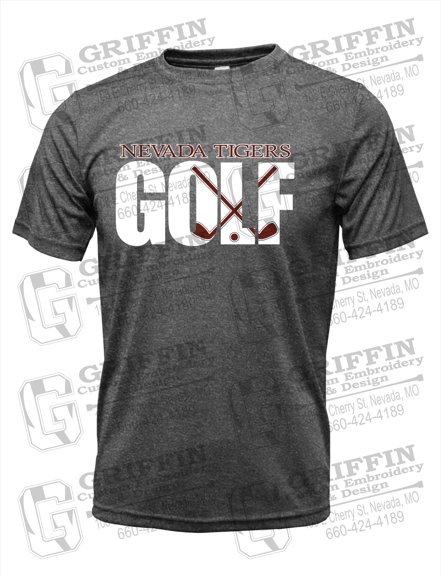Dry-Fit Short Sleeve T-Shirt - Golf - Nevada Tigers 23-Y