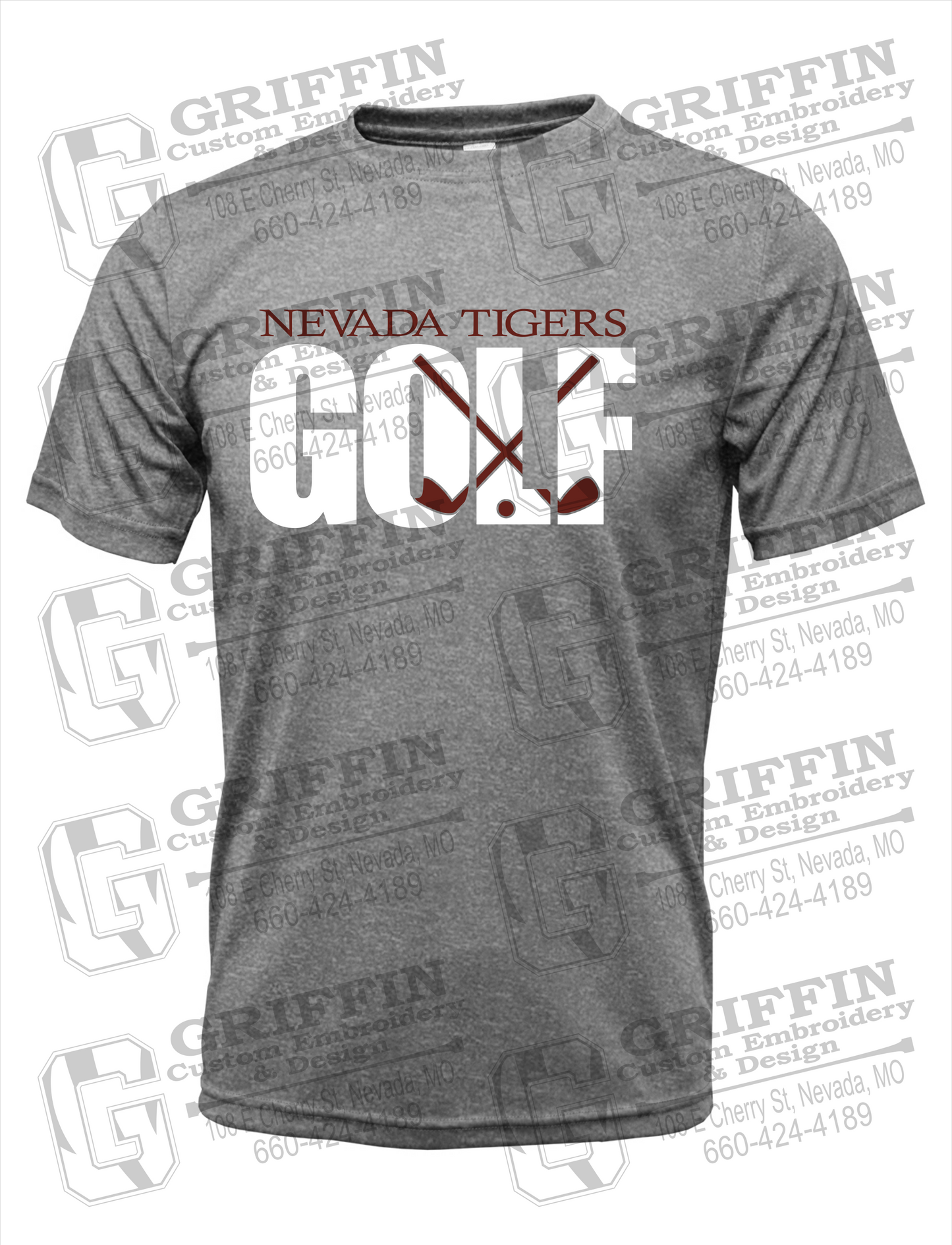 Dry-Fit Short Sleeve T-Shirt - Golf - Nevada Tigers 23-Y