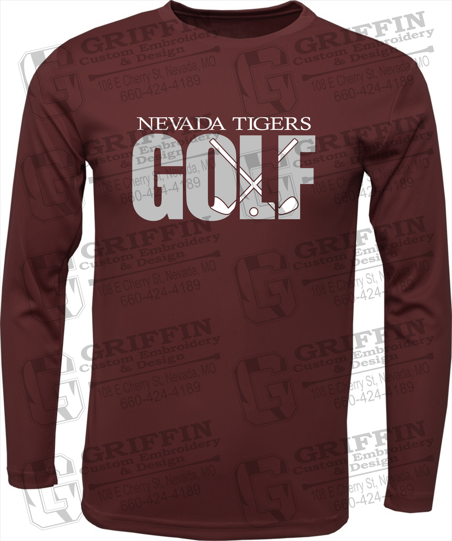 Toddler Dry-Fit Long Sleeve T-Shirt - Golf - Nevada Tigers 23-Y