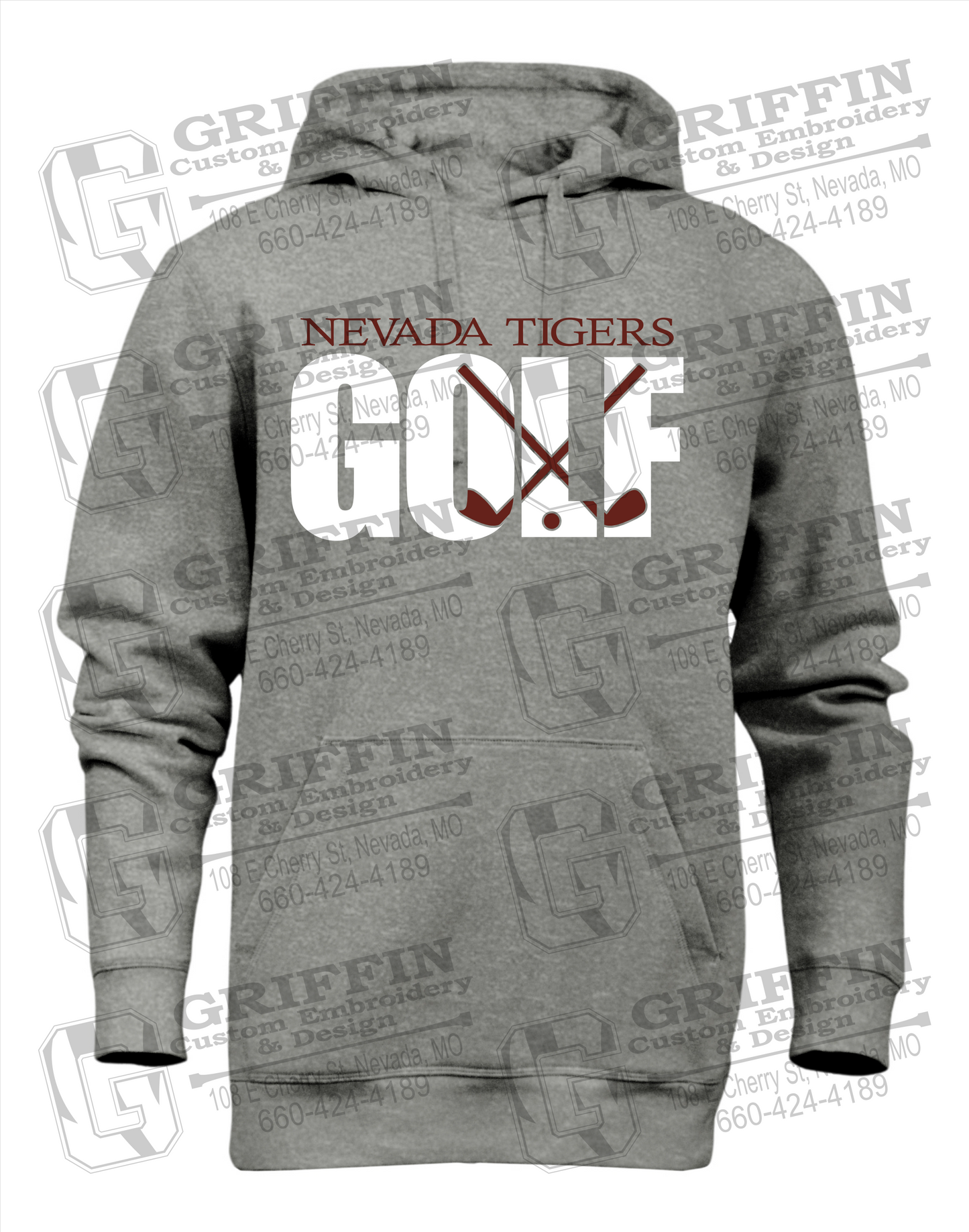 Heavyweight Fleece Hoodie - Golf - Nevada Tigers 23-Y