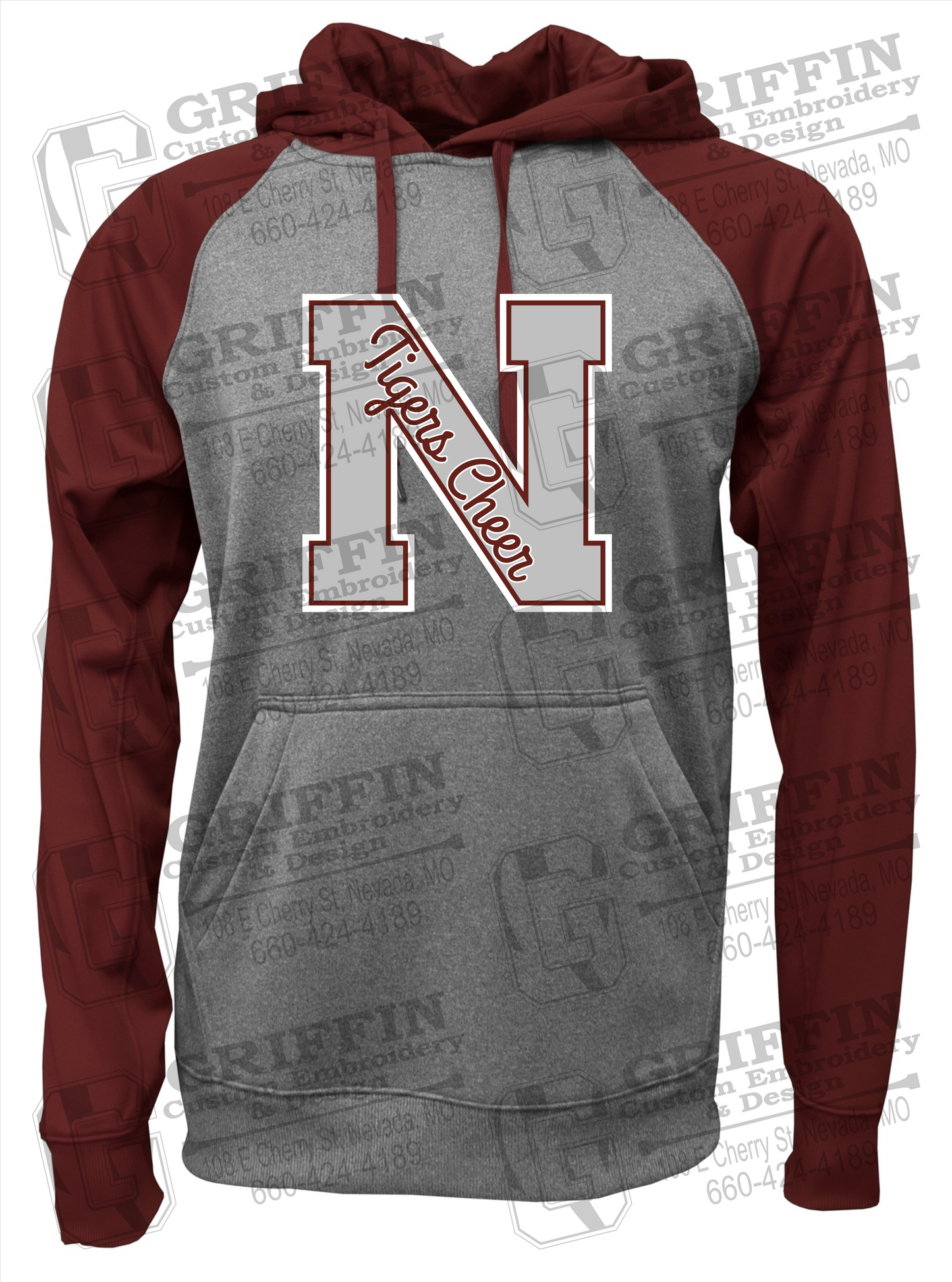 Performance Fleece Raglan Hoodie - Cheer - Nevada Tigers 23-Z