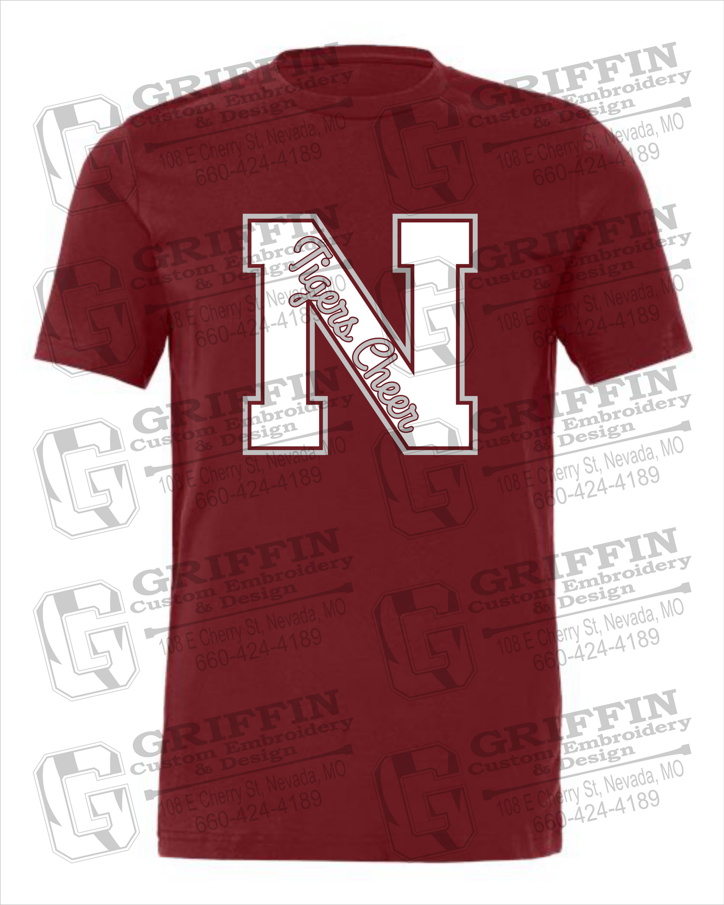Cotton Short Sleeve T-Shirt - Cheer - Nevada Tigers 23-Z