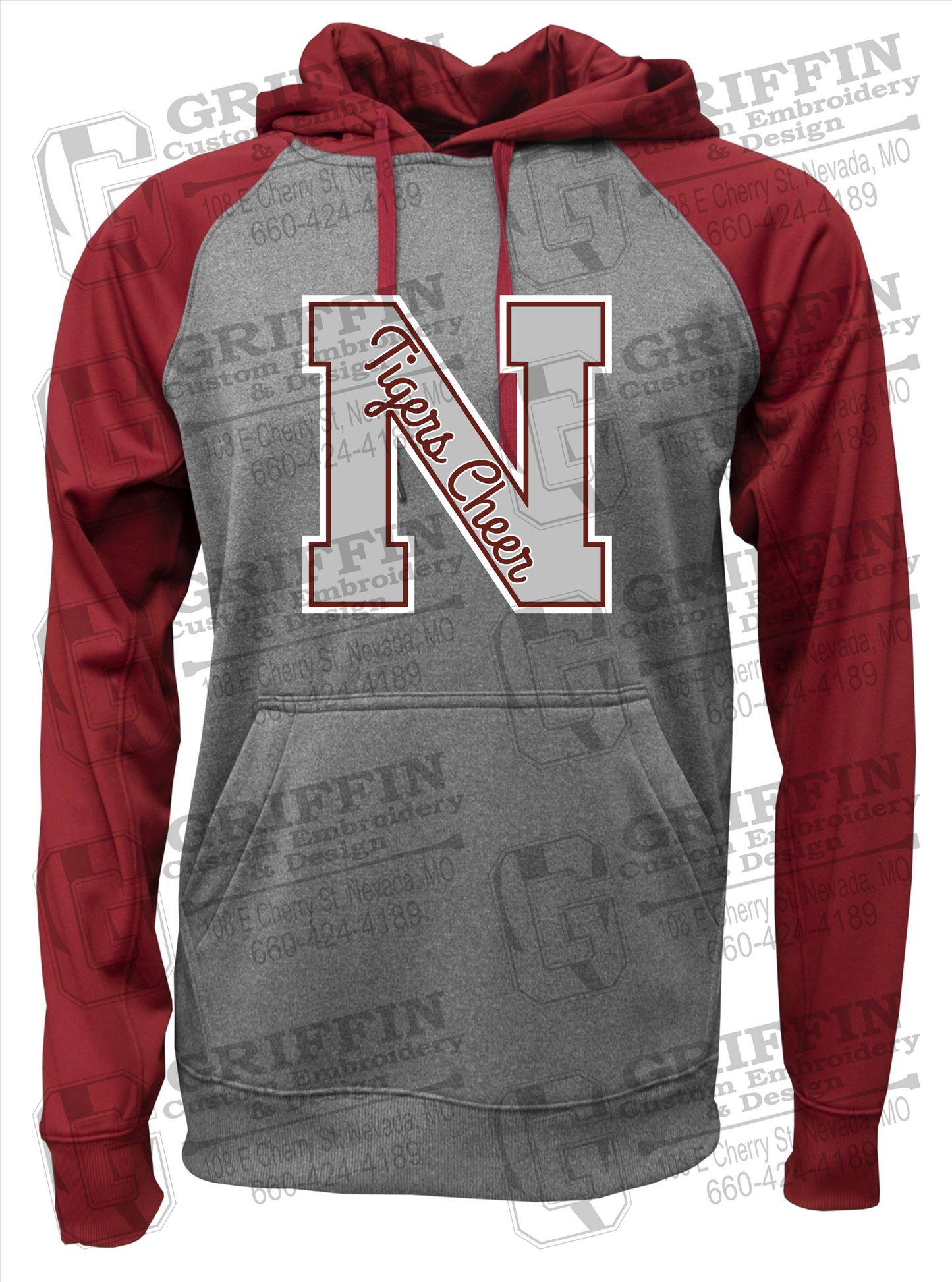 Performance Fleece Raglan Hoodie - Cheer - Nevada Tigers 23-Z
